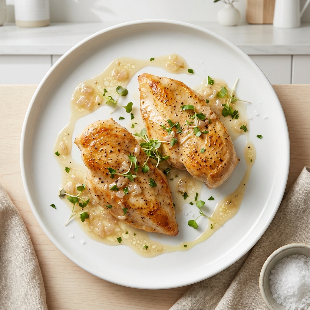 Skillet Chicken Breasts with Shallot Pan Sauce