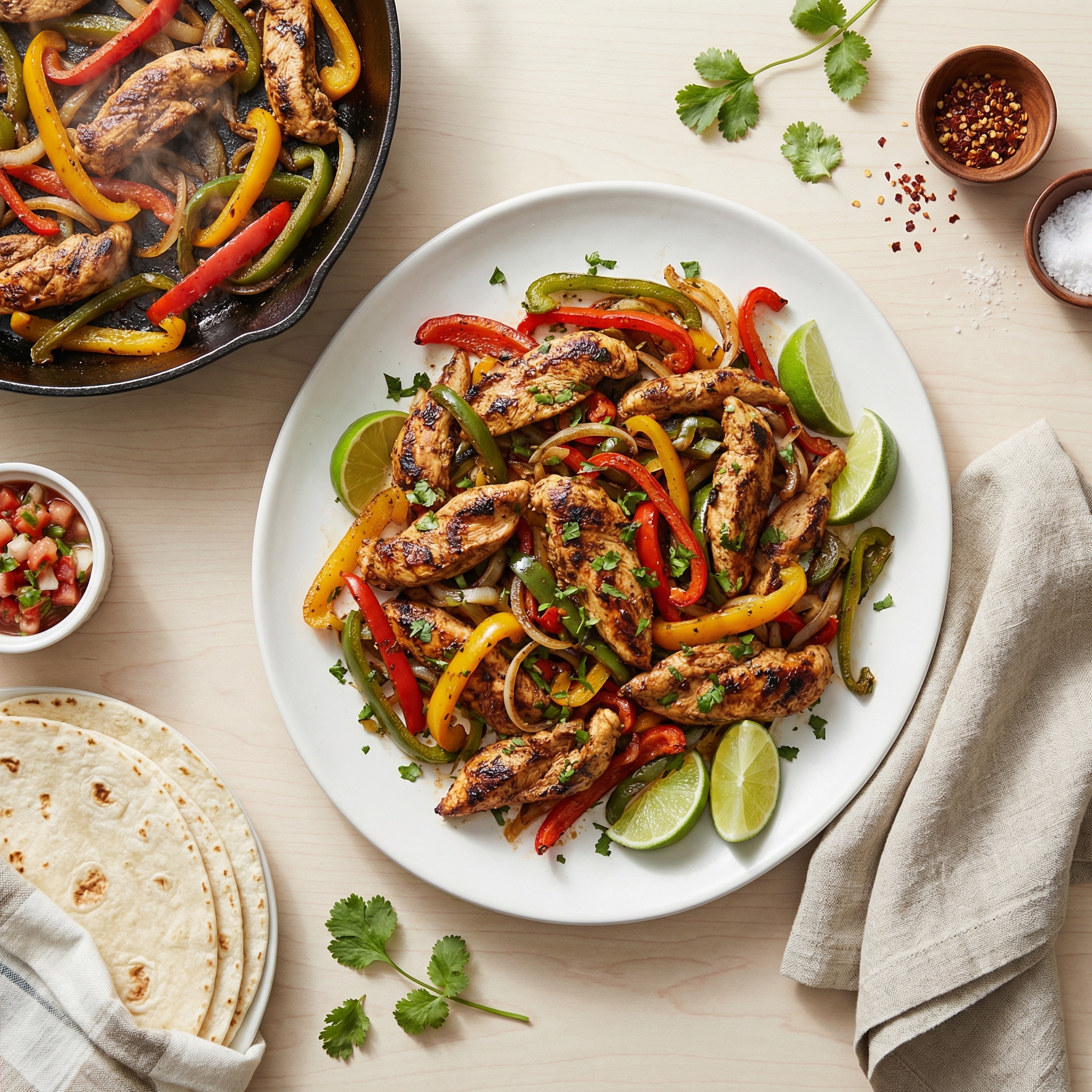 Skillet-Seared Chicken Fajitas