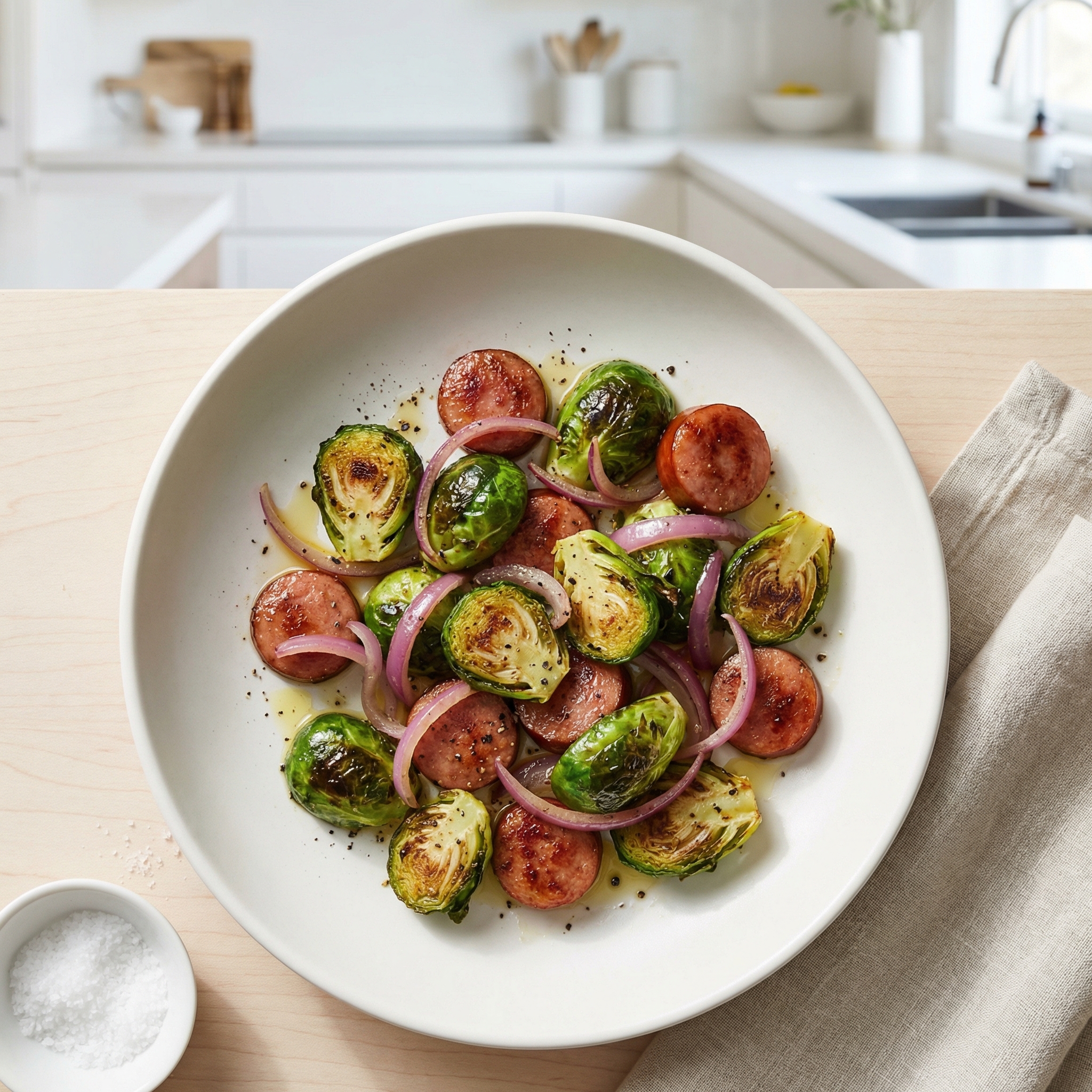 Kielbasa and Brussels Sprouts Skillet