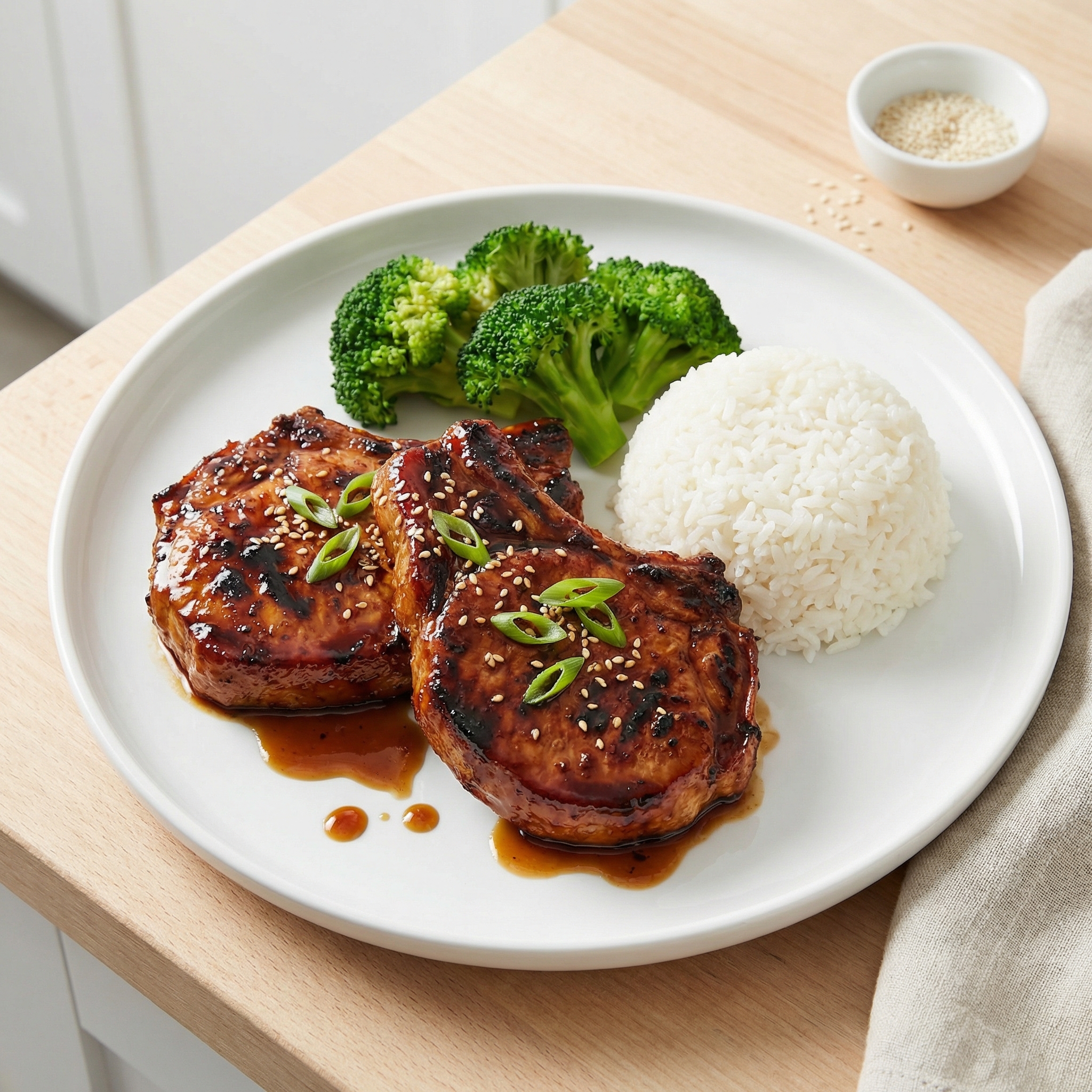 Glazed Teriyaki Pork Cutlets