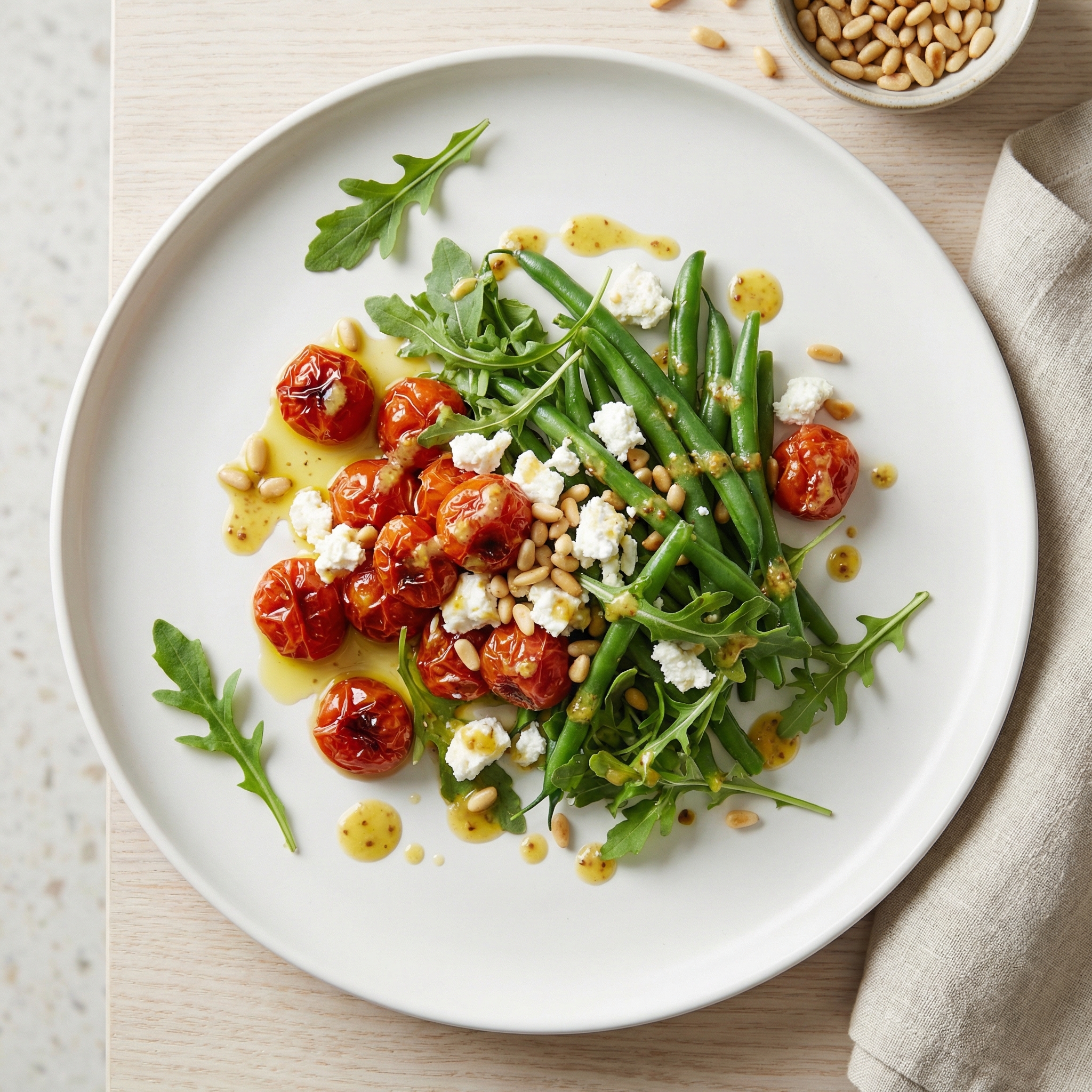 Feta and Slow-Roasted Tomato Salad with French Green Beans