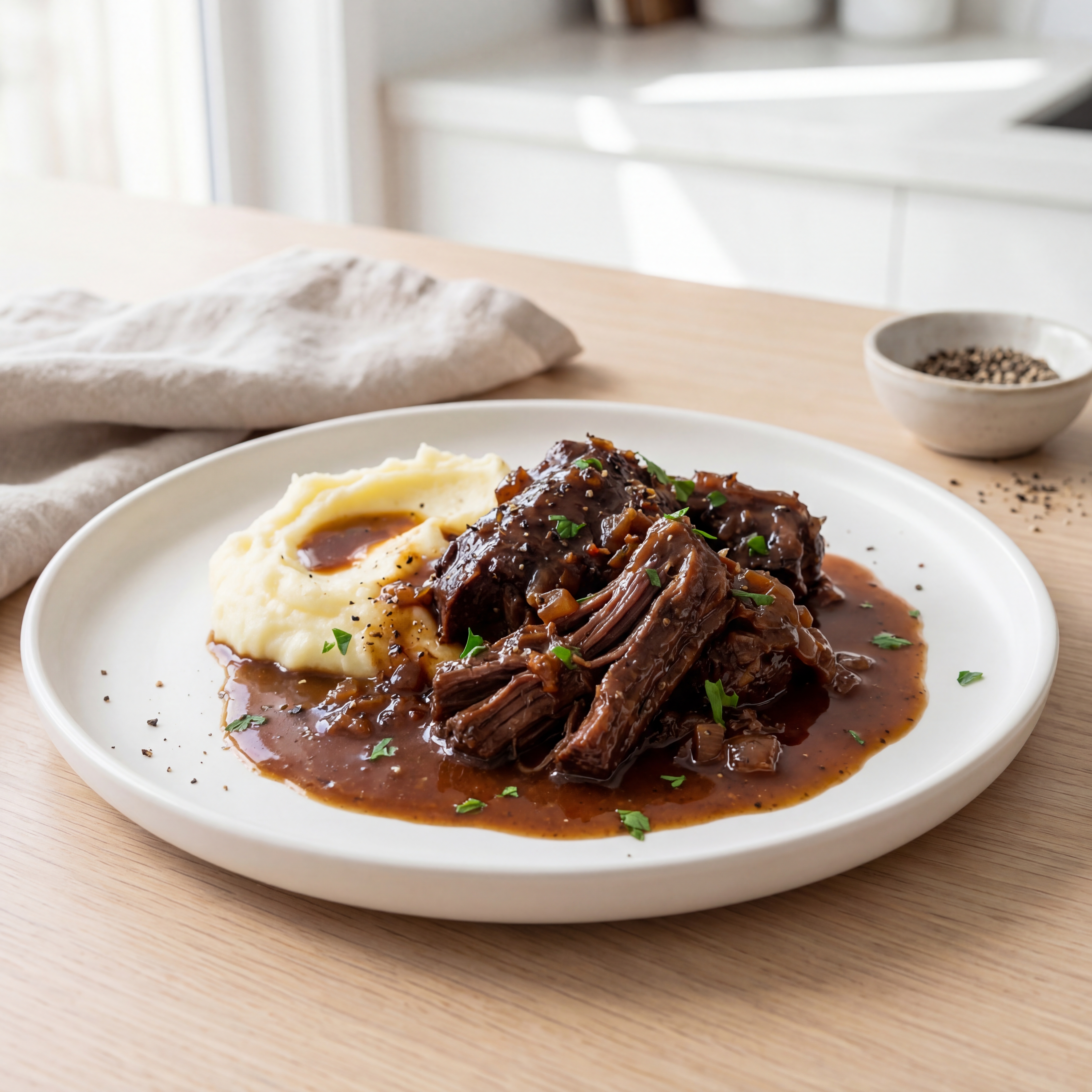 Slow Cooker Beef Neck Bones and Gravy