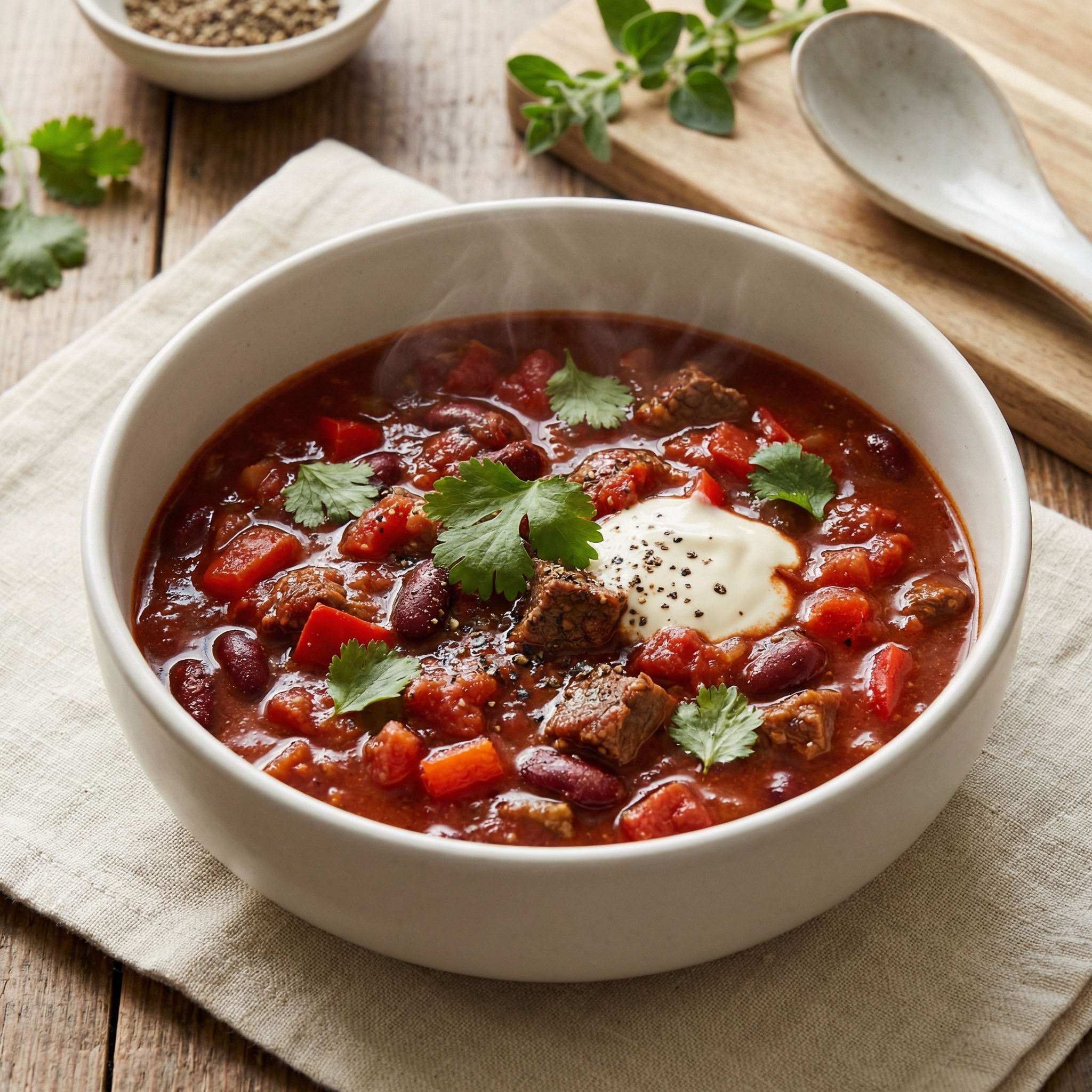 Hearty Tex-Mex Beef and Bean Chili