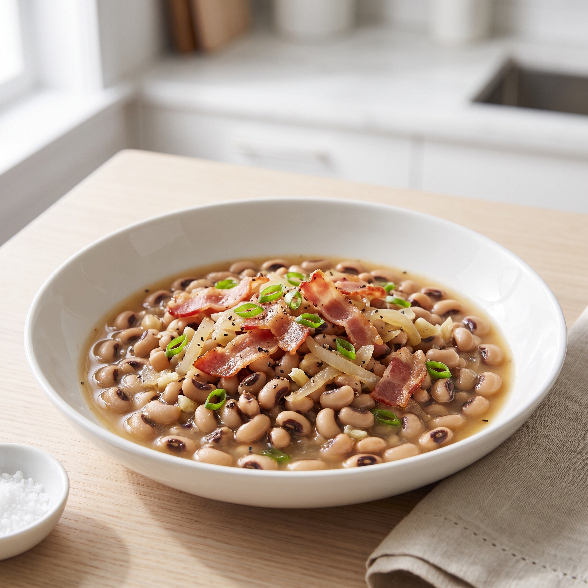 Slow Cooker Black-Eyed Peas with Bacon