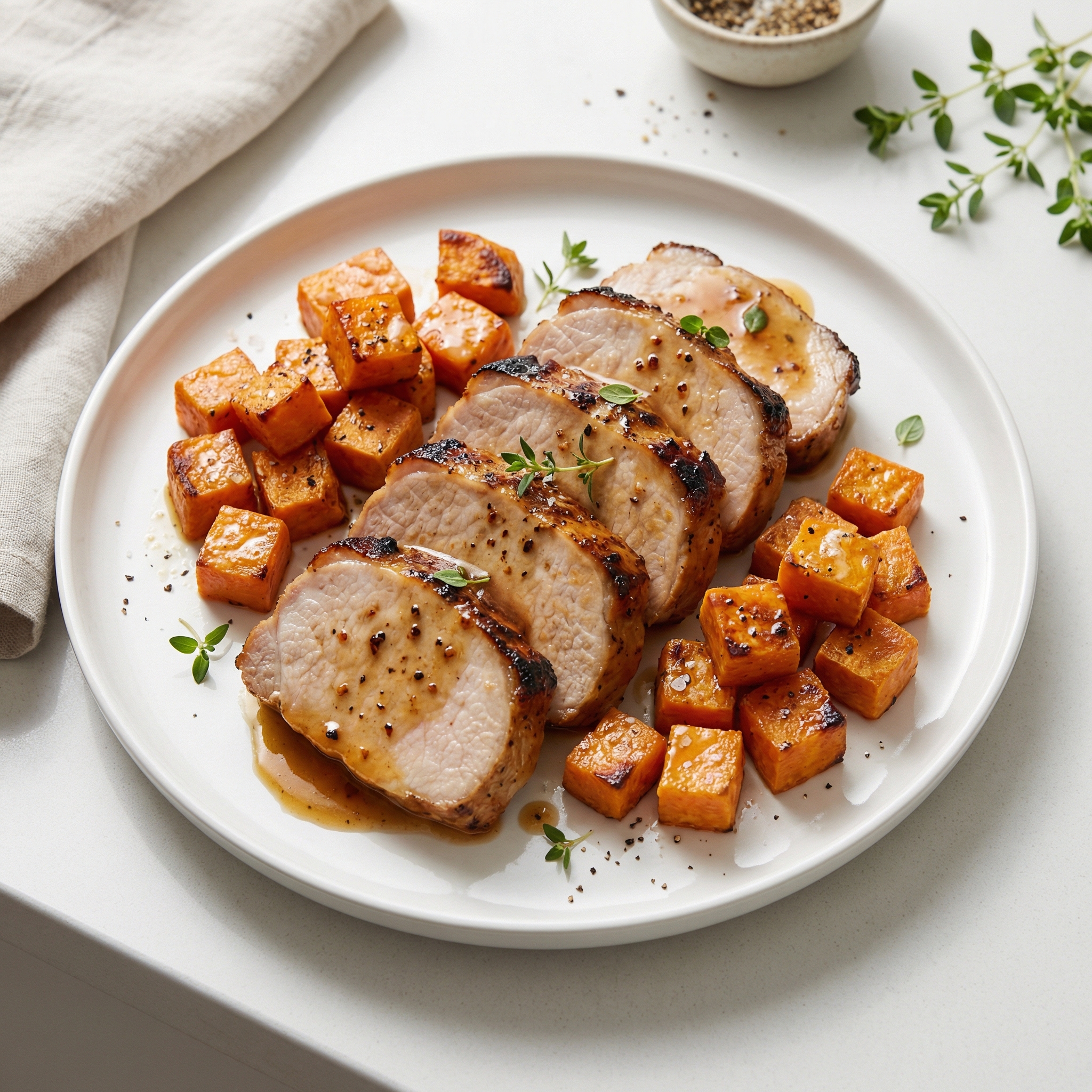 Crockpot Pork Loin with Brown Sugar and Sweet Potatoes