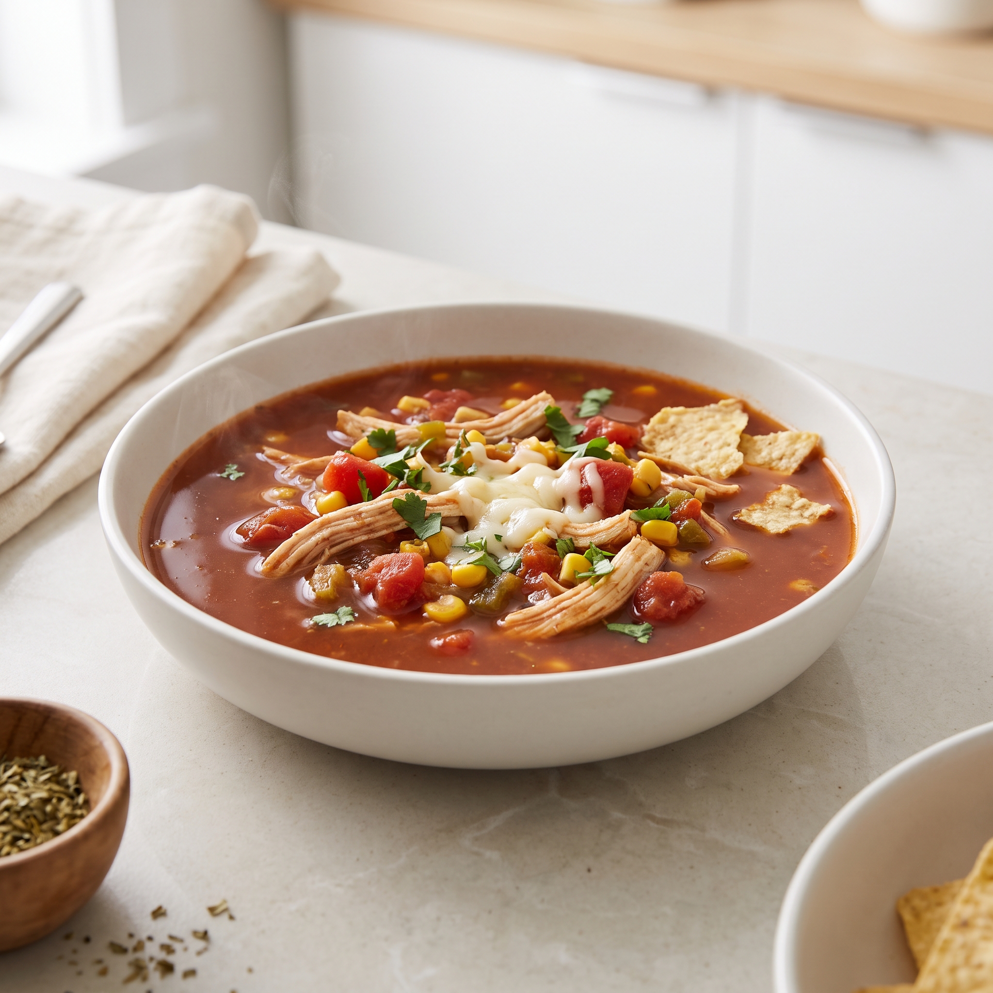 Slow Cooker Chicken Enchilada Soup