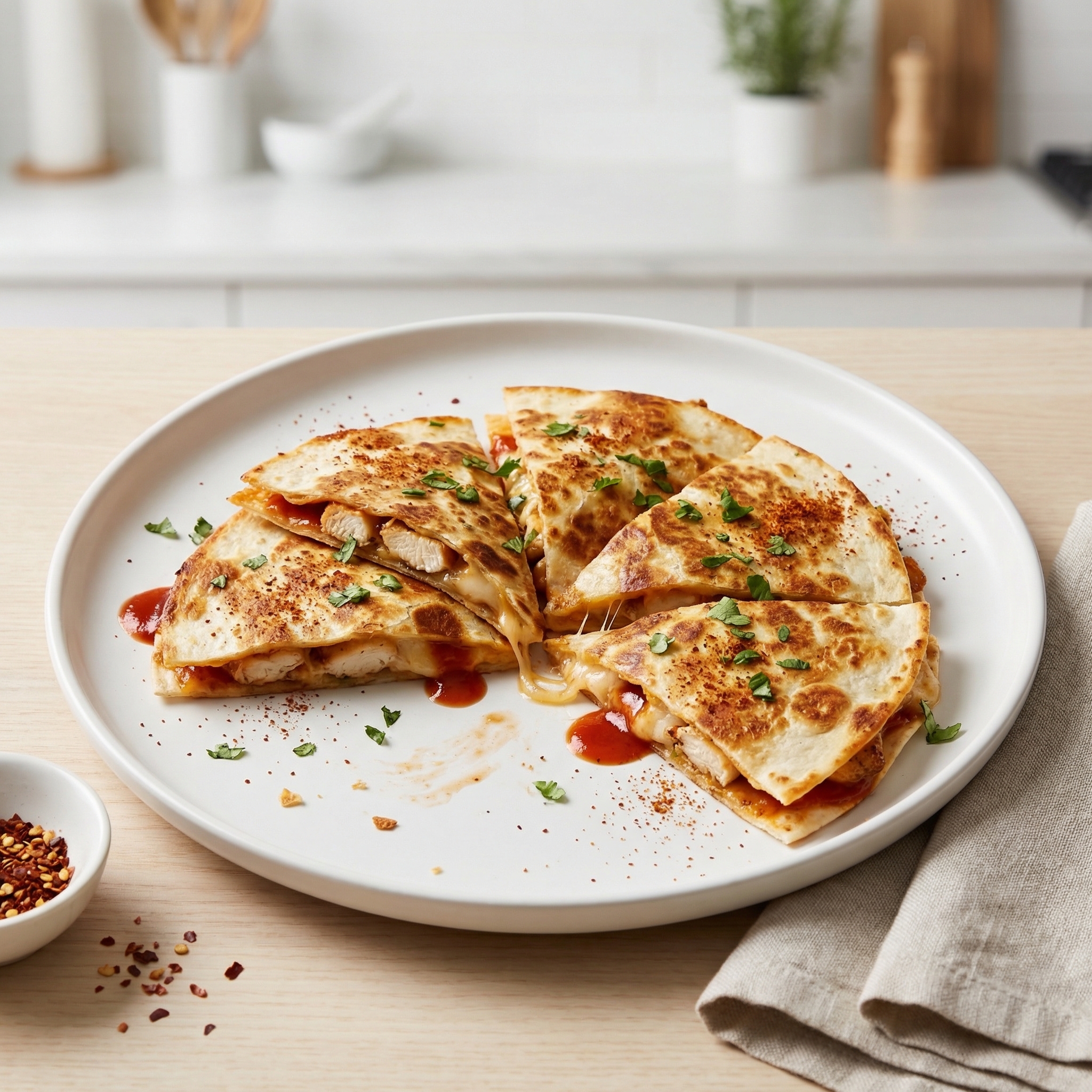 Crockpot Chicken Quesadillas