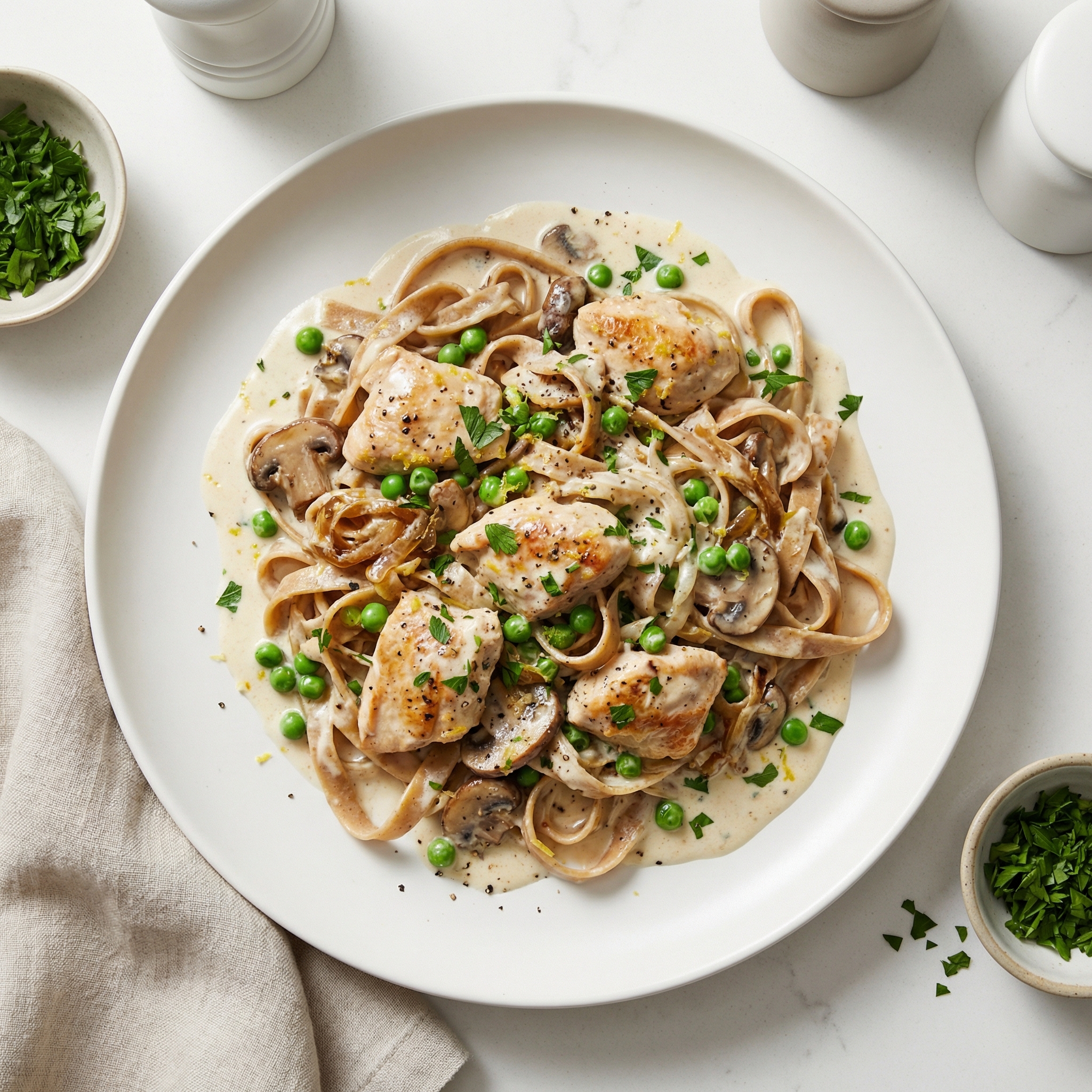 Healthier Slow Cooker Chicken Stroganoff