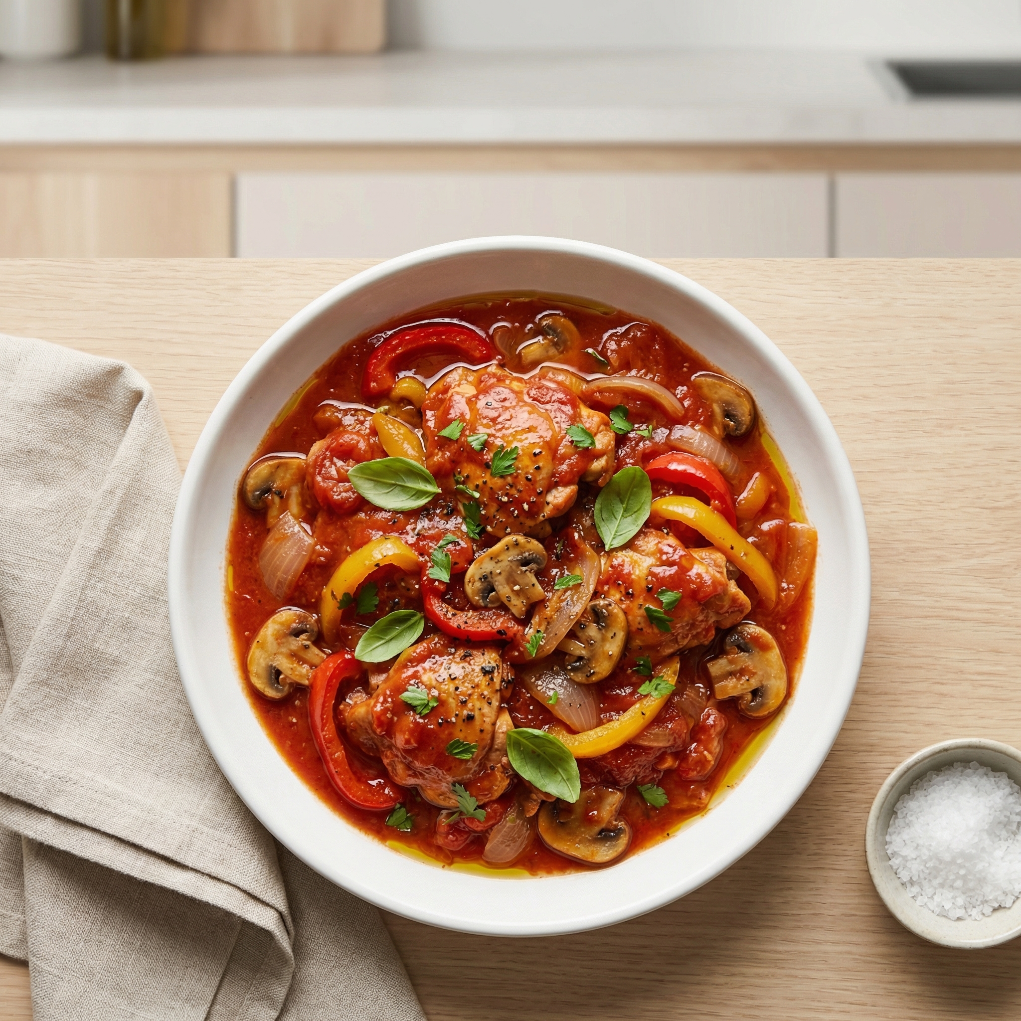 Chicken Cacciatore in a Slow Cooker