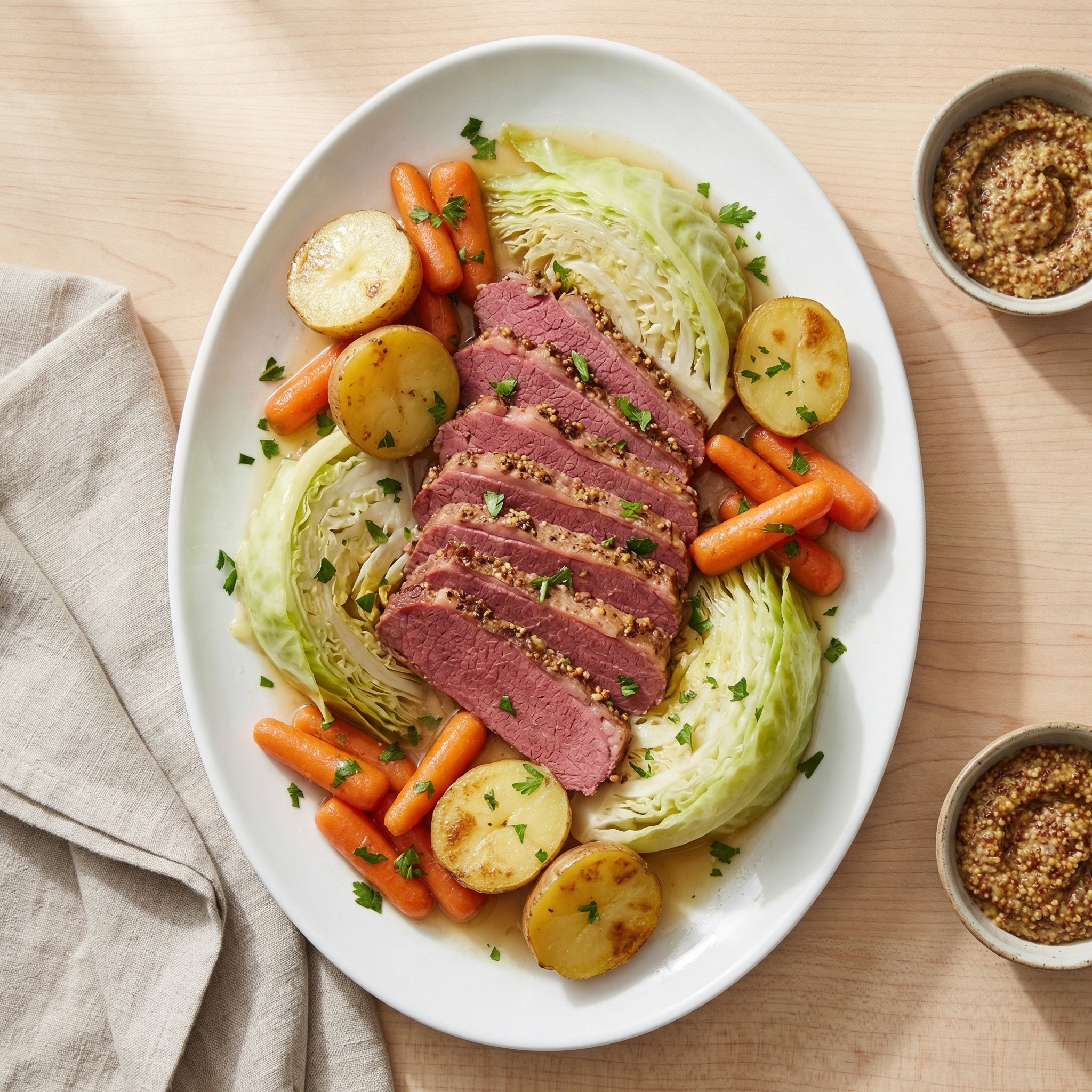 Crockpot Corned Beef with Cabbage and Vegetables