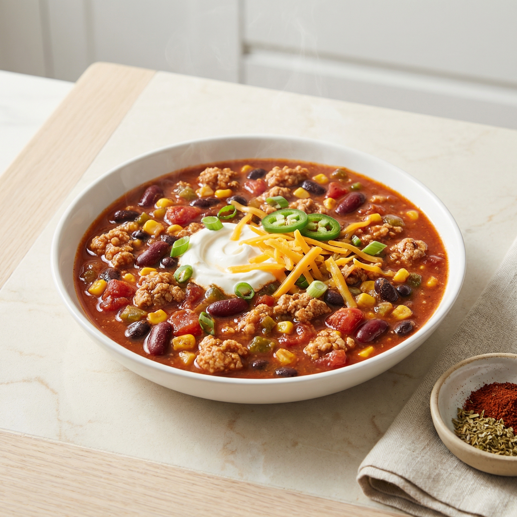 Crockpot Ground Chicken Chili