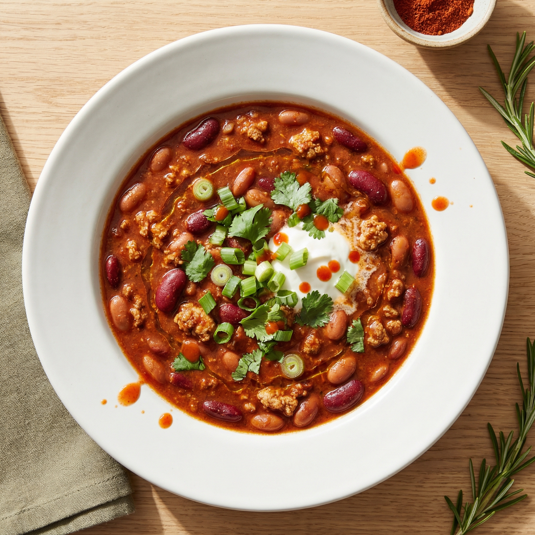 Crockpot Turkey Chili with Beans
