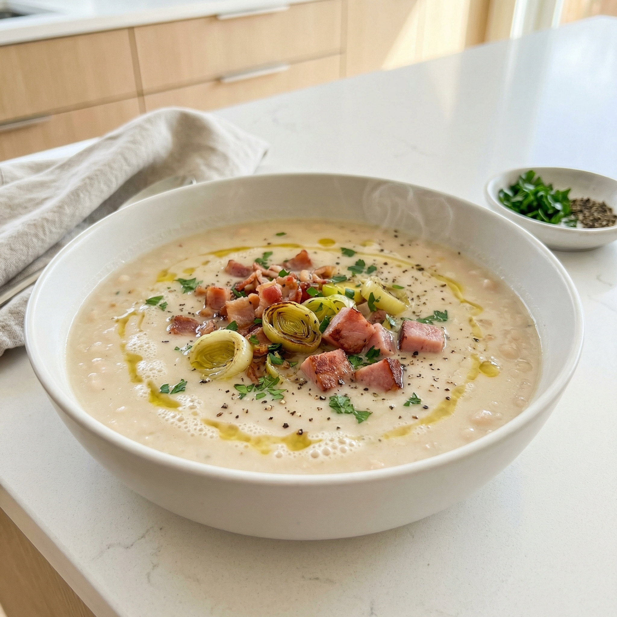 Hearty Ham and Bean Soup Deluxe