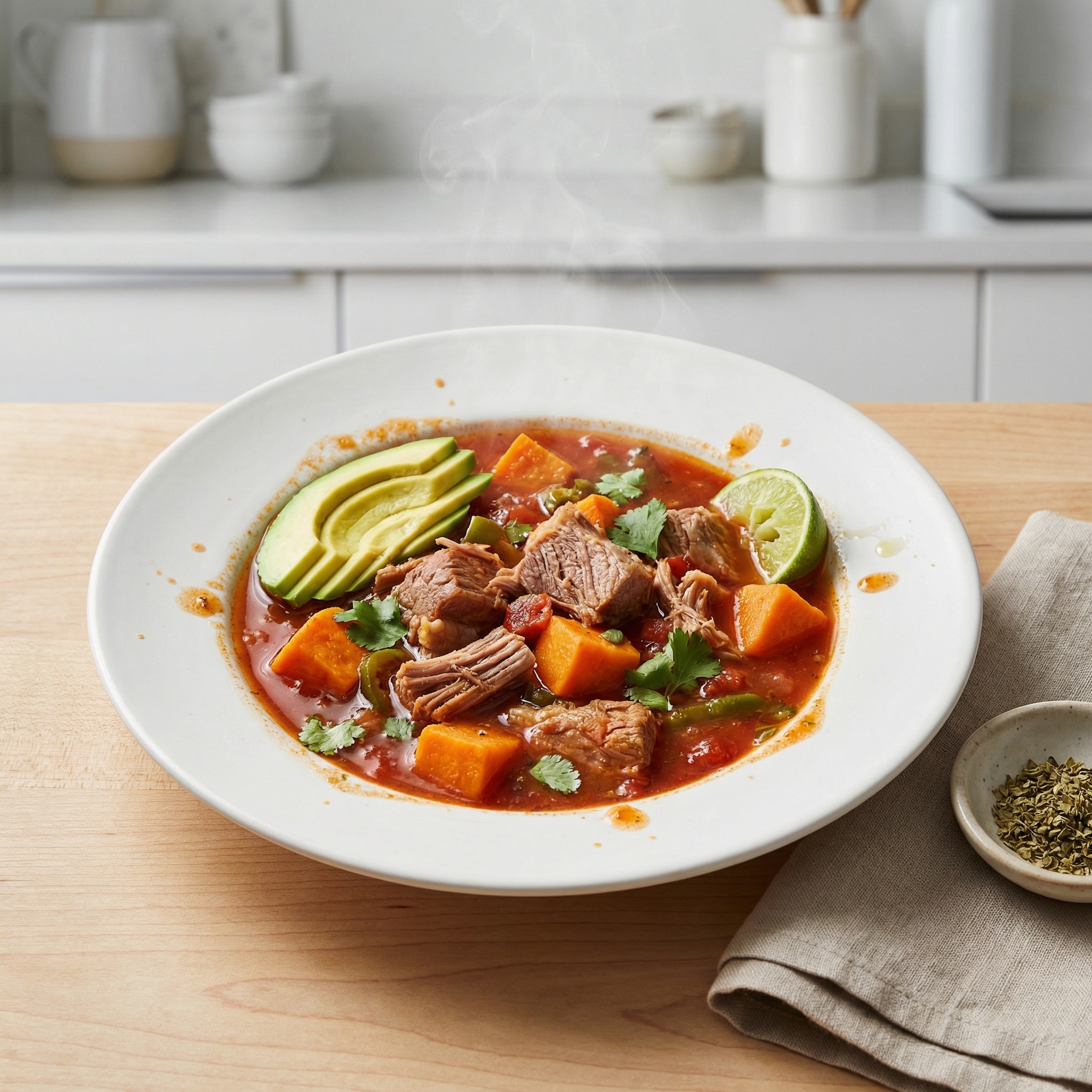 Slow Cooker Mexican Pork Stew with Sweet Potatoes