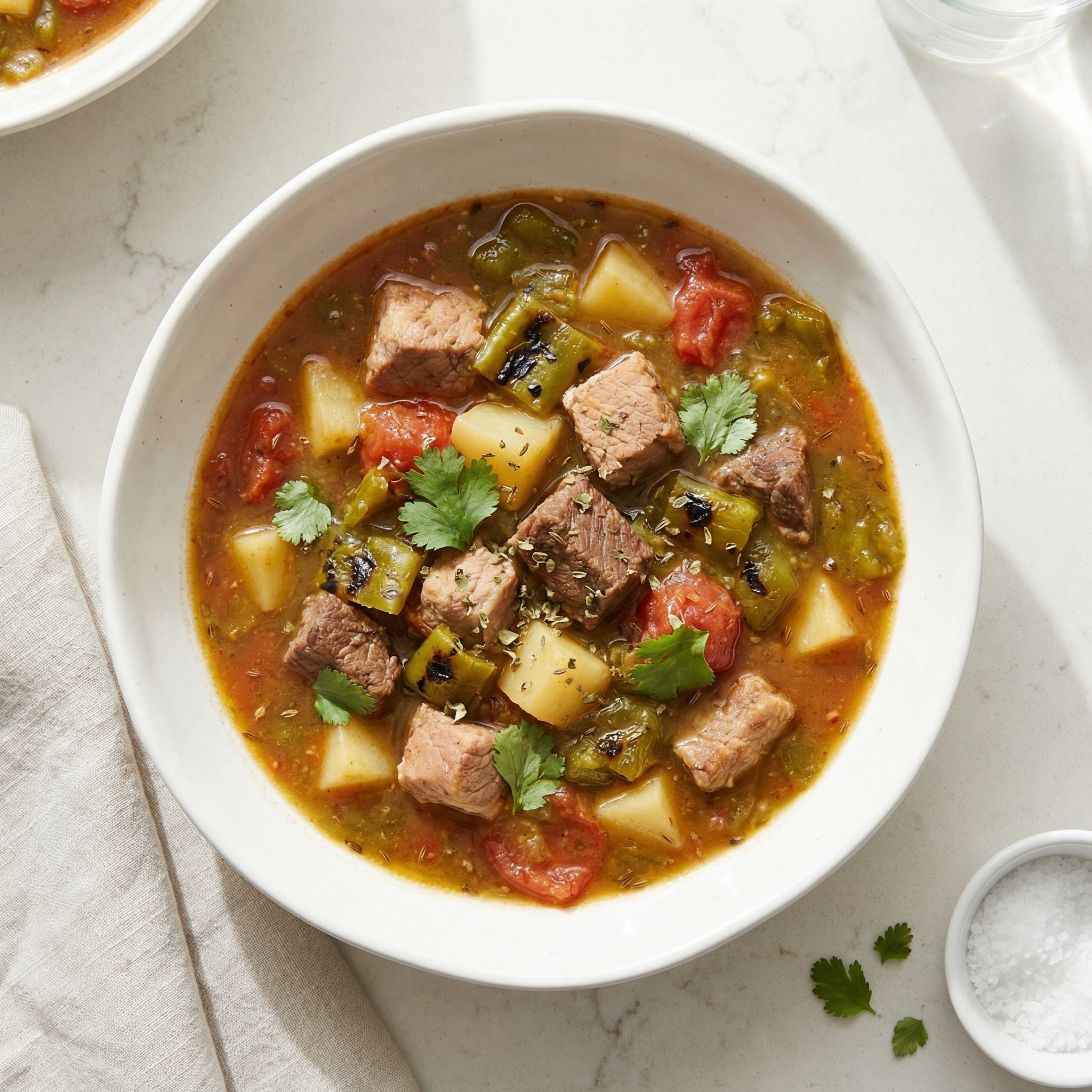 Southwestern Green Chile Meat Stew