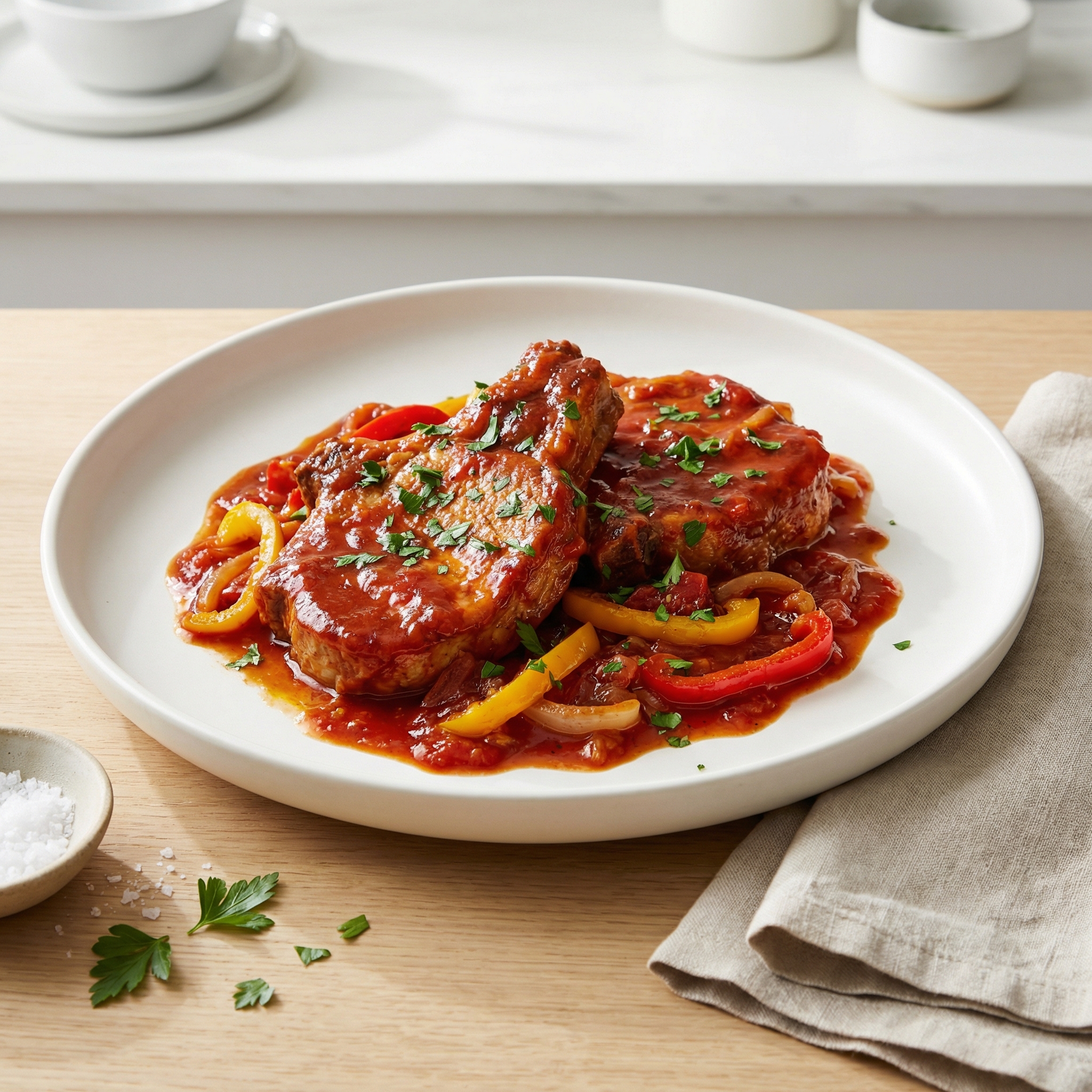 Saucy Slow Cooker Pork Chops