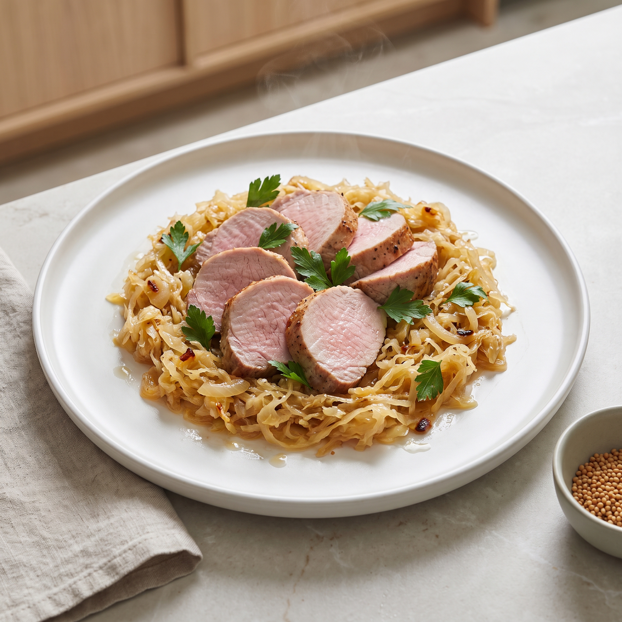 Slow Cooker Pork, Sauerkraut, and Beer