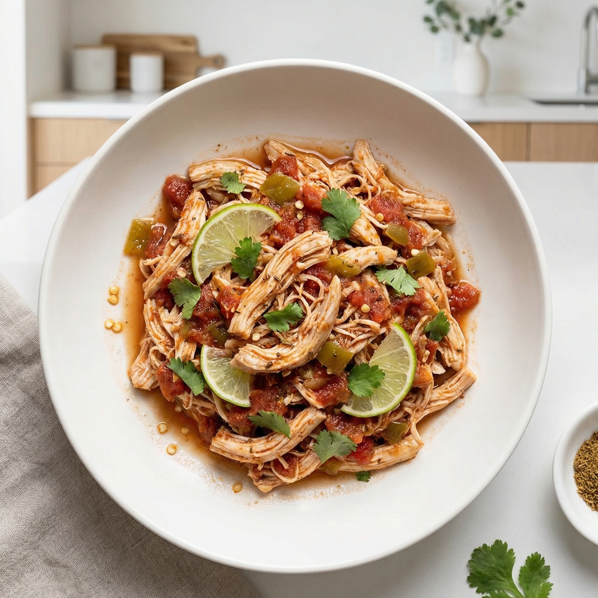 Easy Slow Cooker Salsa Chicken