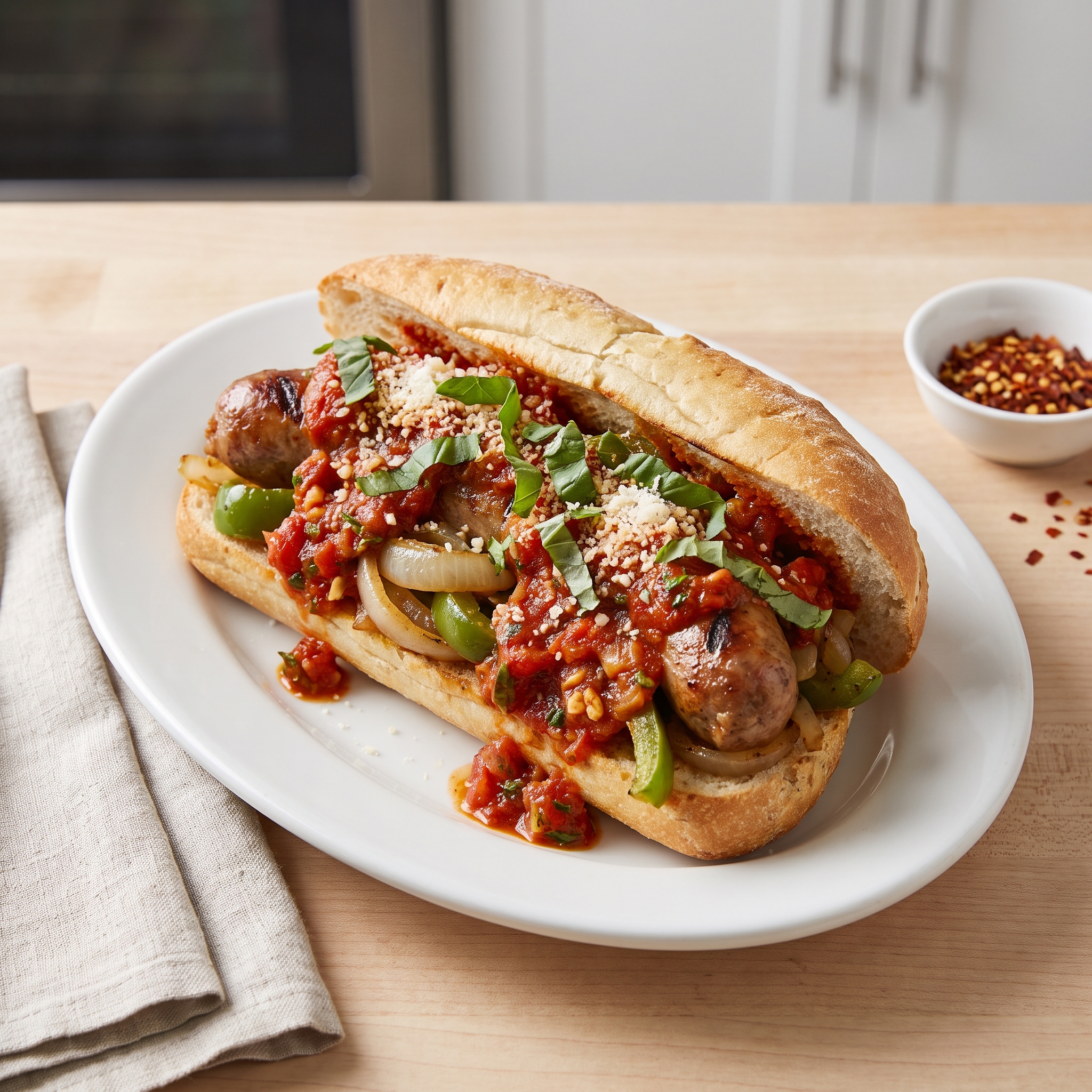 Slow Cooker Sausage with Sauce