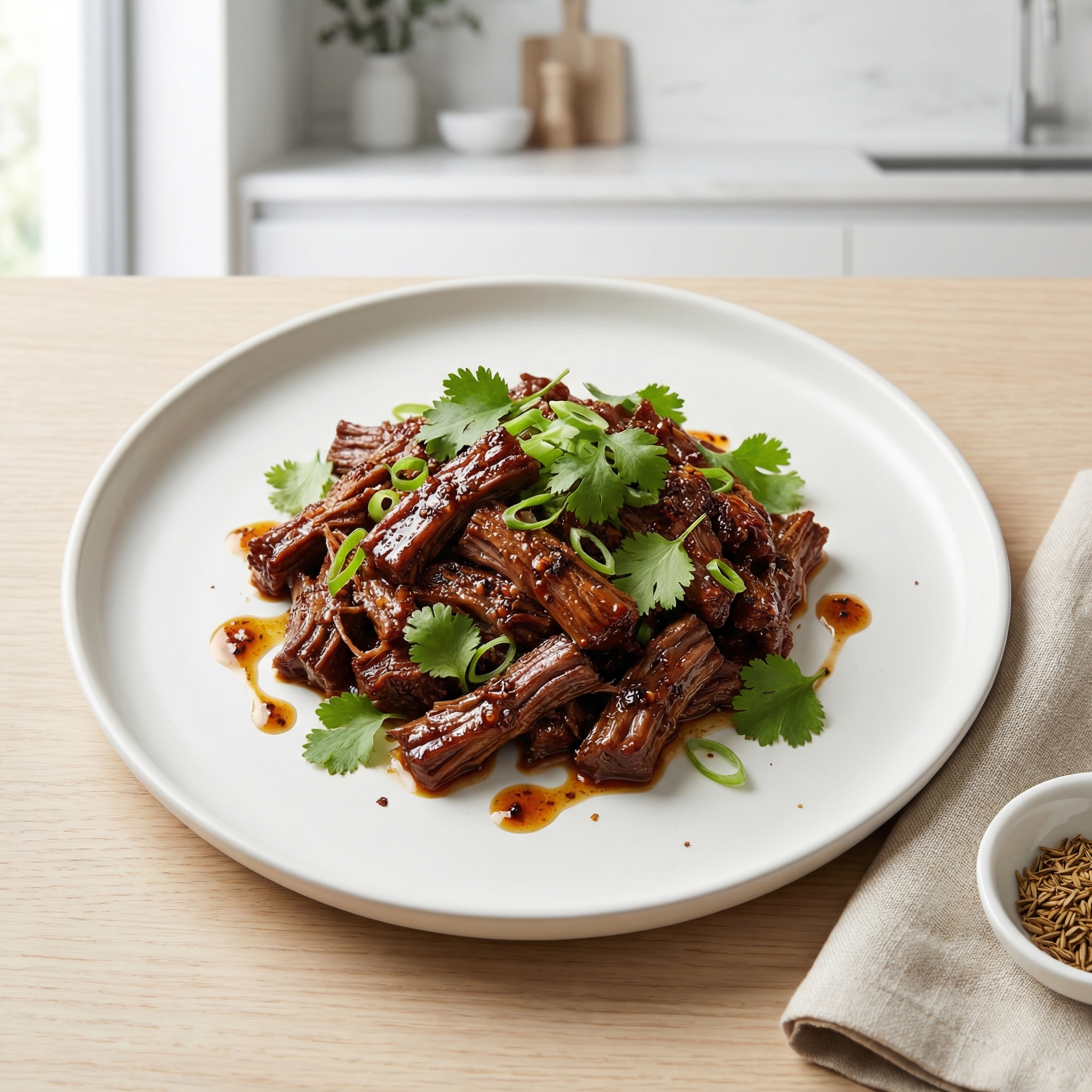 Slow Cooker BBQ Shredded Beef