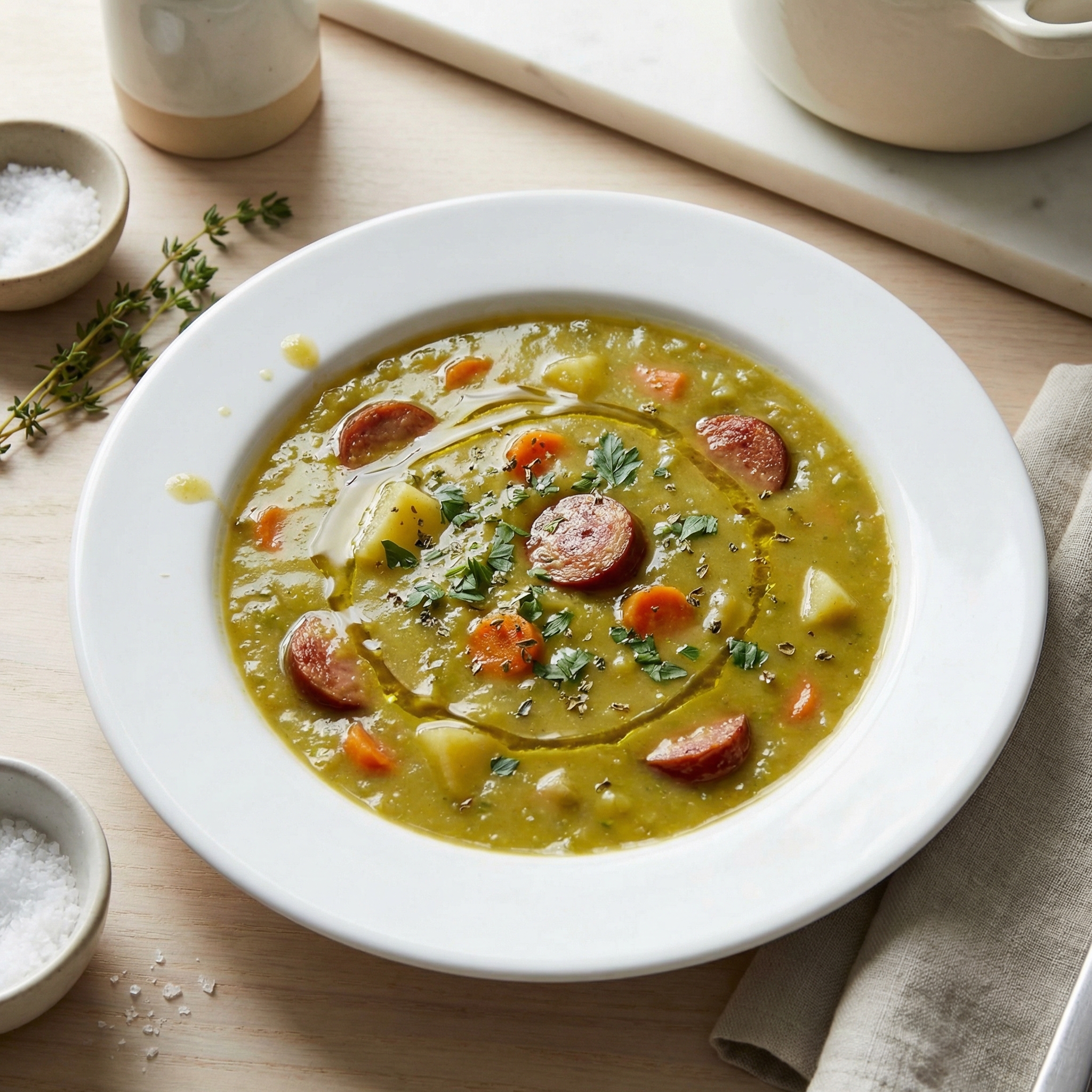 Crockpot Split Pea and Smoked Sausage Soup