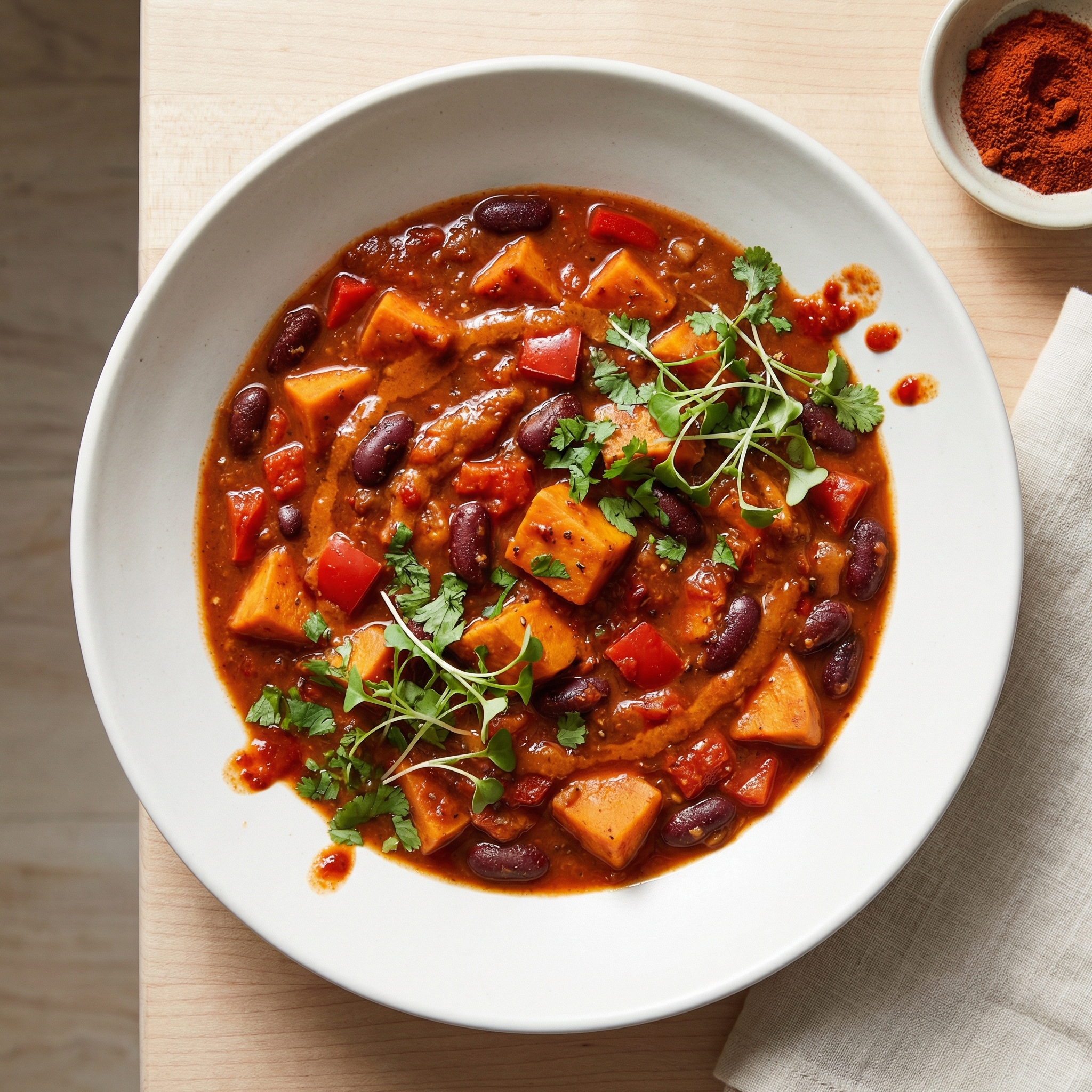 Slow Cooker Vegan Sweet Potato Chili
