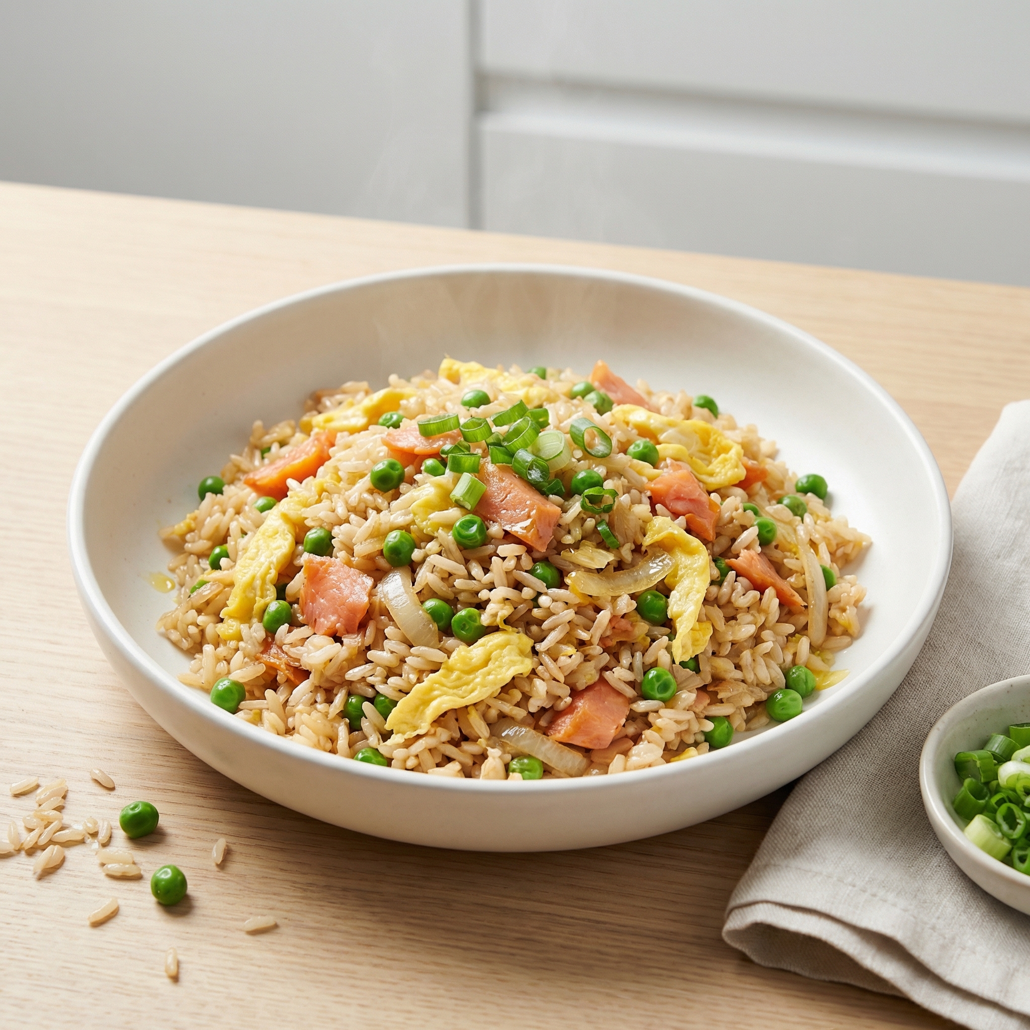 Mom’s Fried Rice with Smoked Salmon