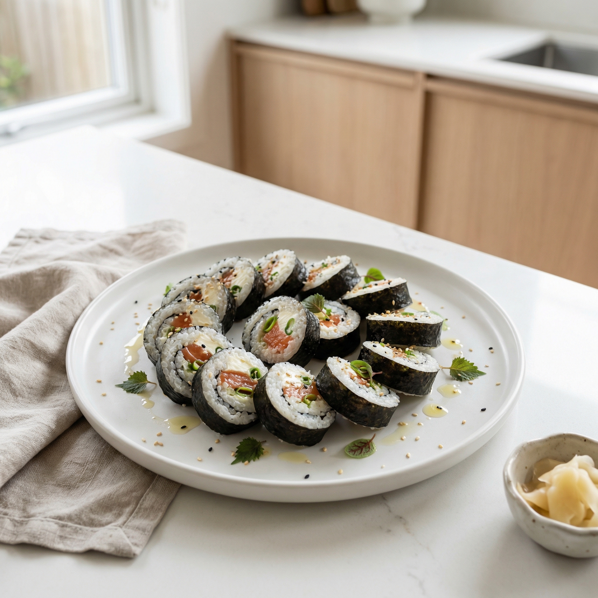 Smoked Salmon Sushi Roll-Ups