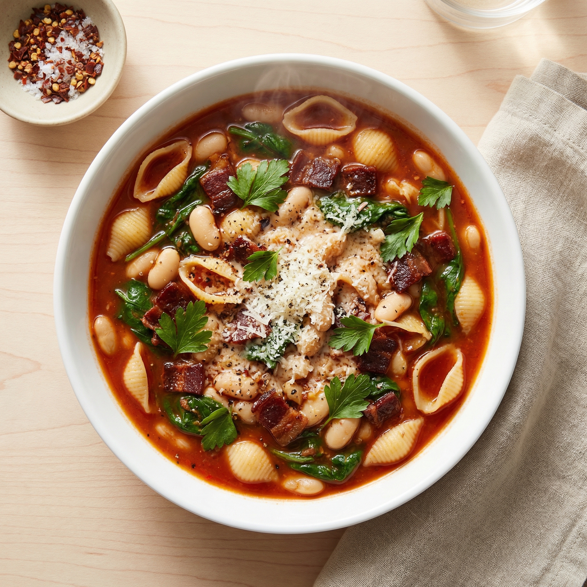 Bacon-Infused Pasta e Fagioli Soup