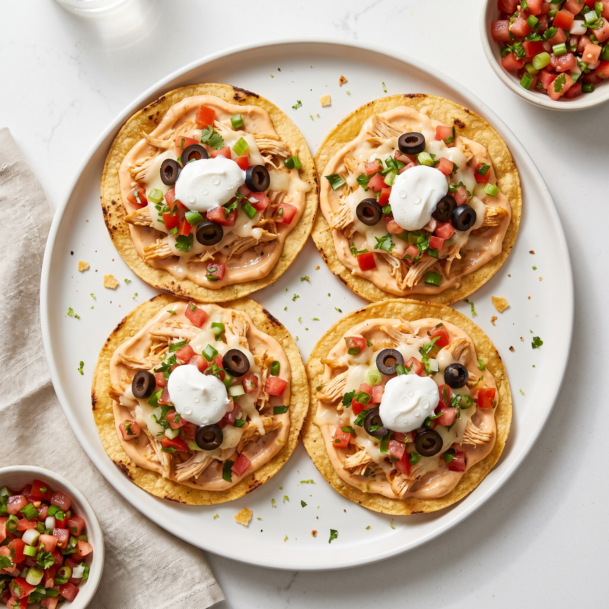 Smoky Chipotle Chicken Tostadas