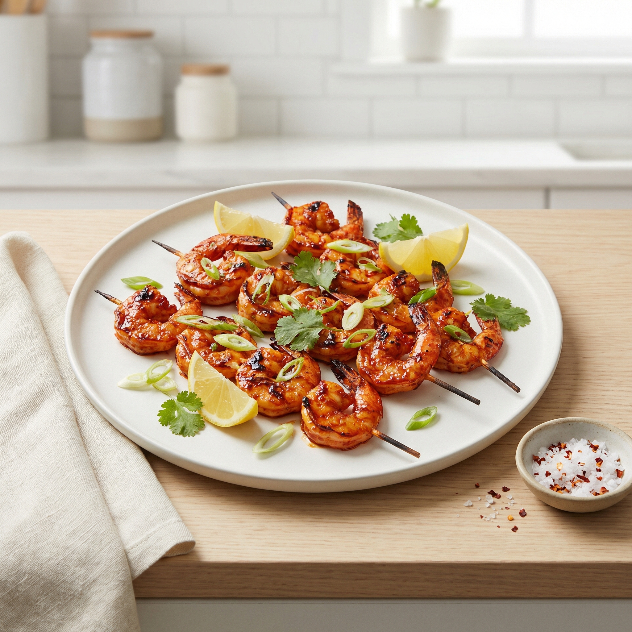 Chipotle-Lemon Grilled Shrimp Skewers