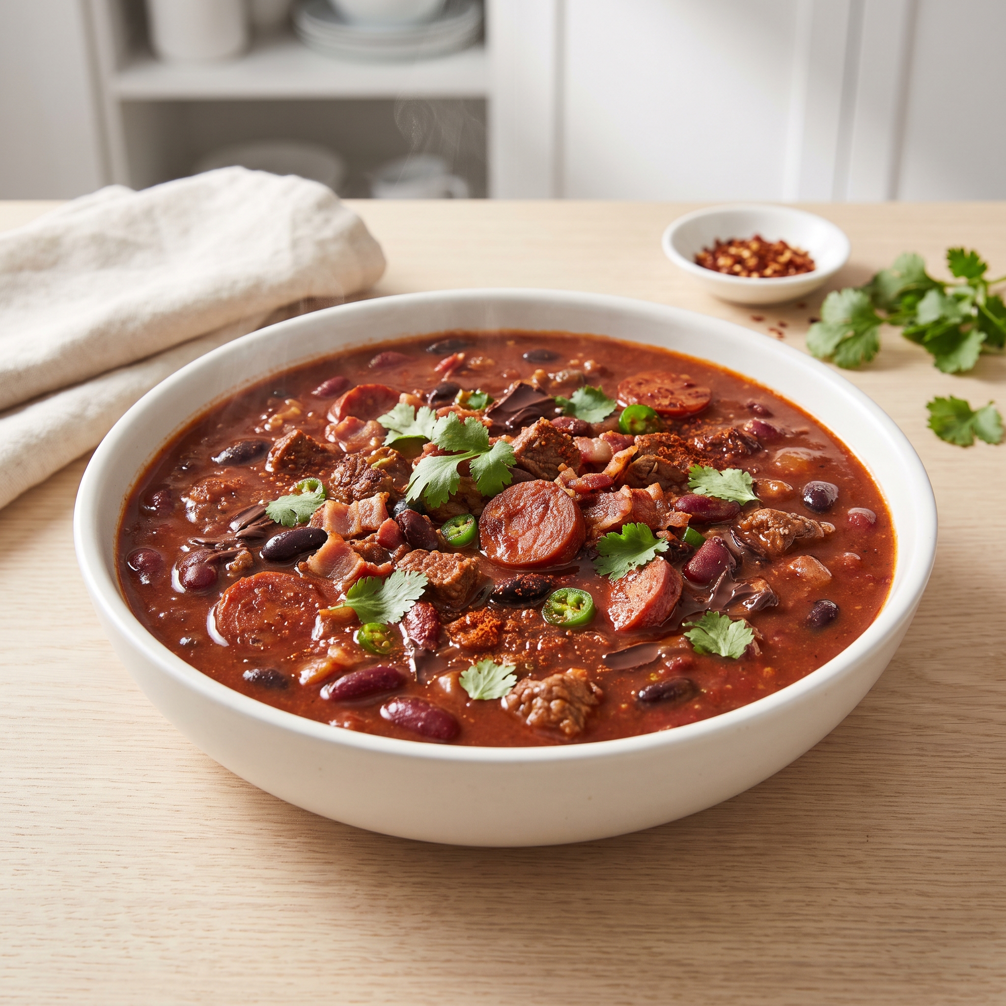 Smoky Chorizo and Chocolate Chili