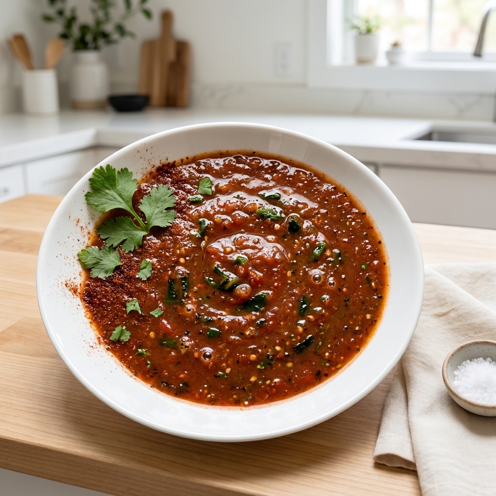Smoky Fire-Roasted Poblano Salsa