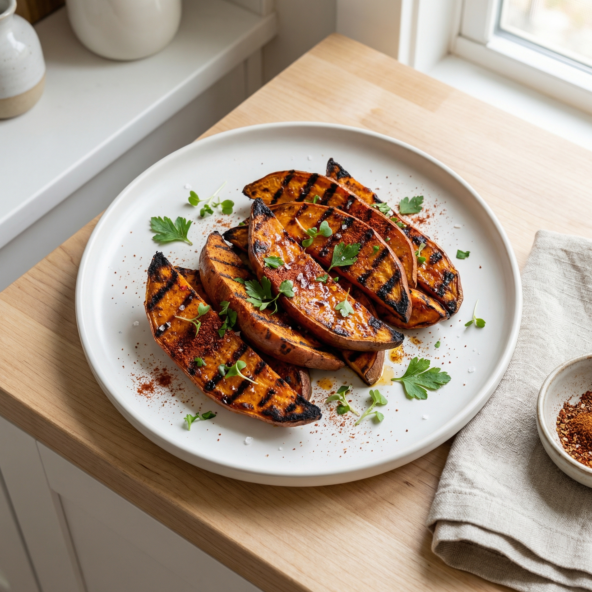 Grilled Sweet Potato Wedges