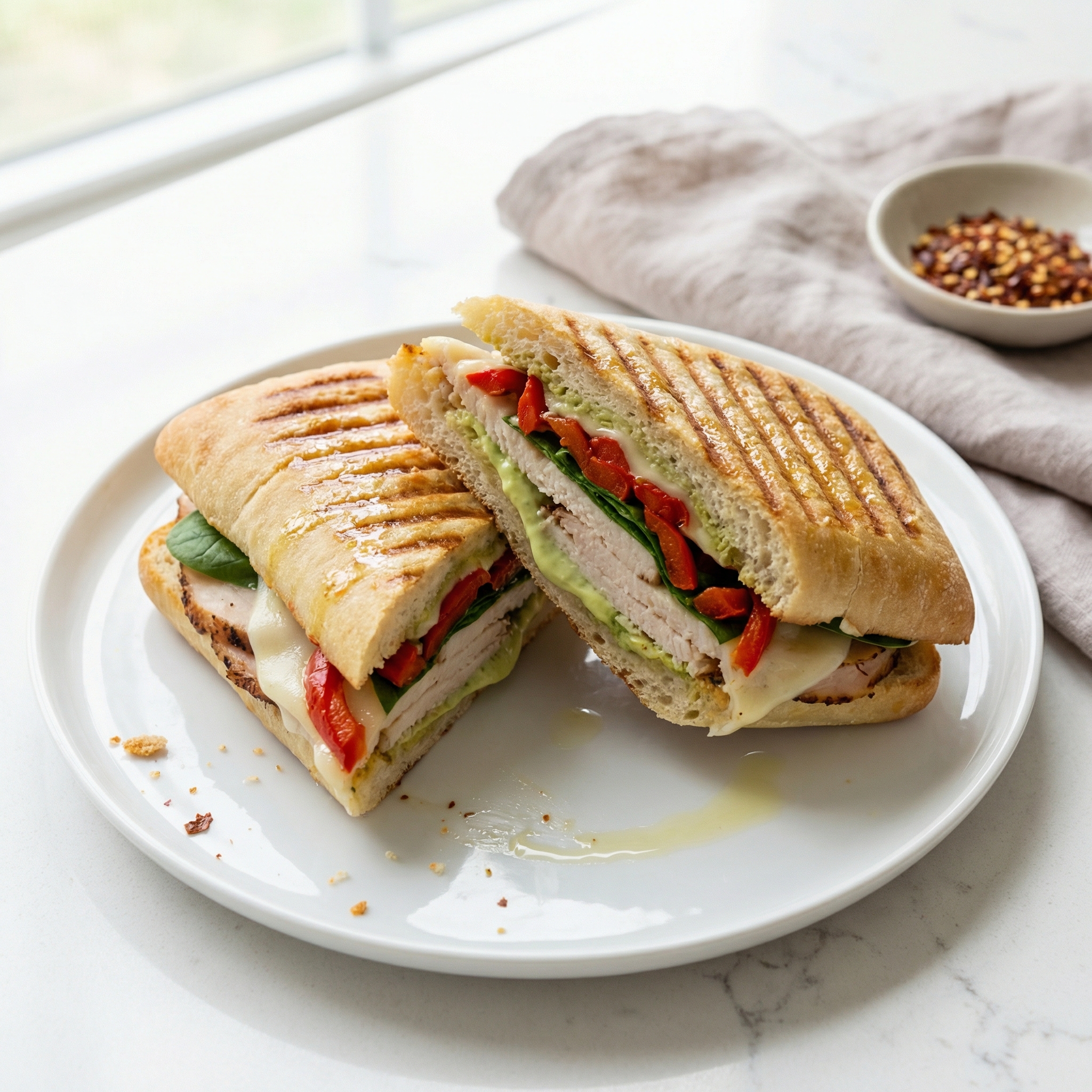 Turkey and Avocado Ciabatta Panini