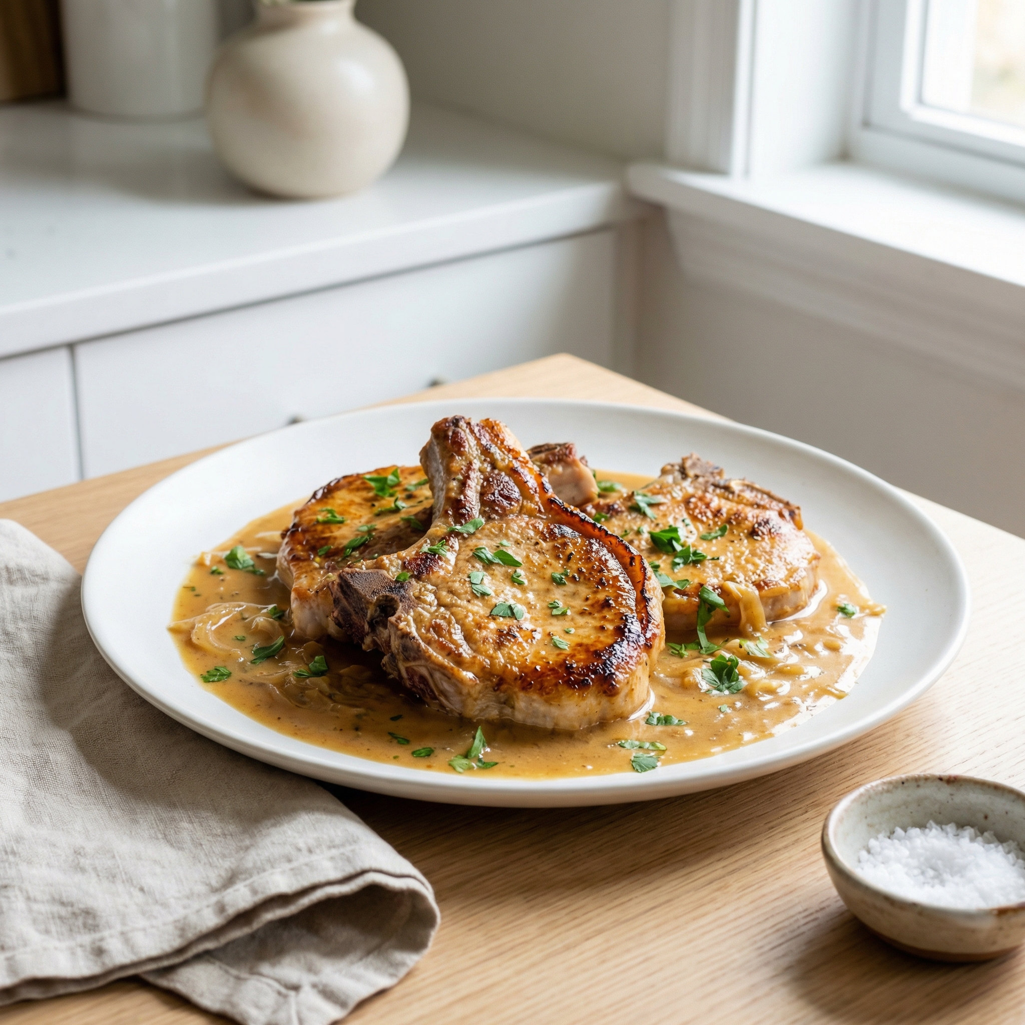 Chef John’s Onion-Gravy Smothered Pork Chops