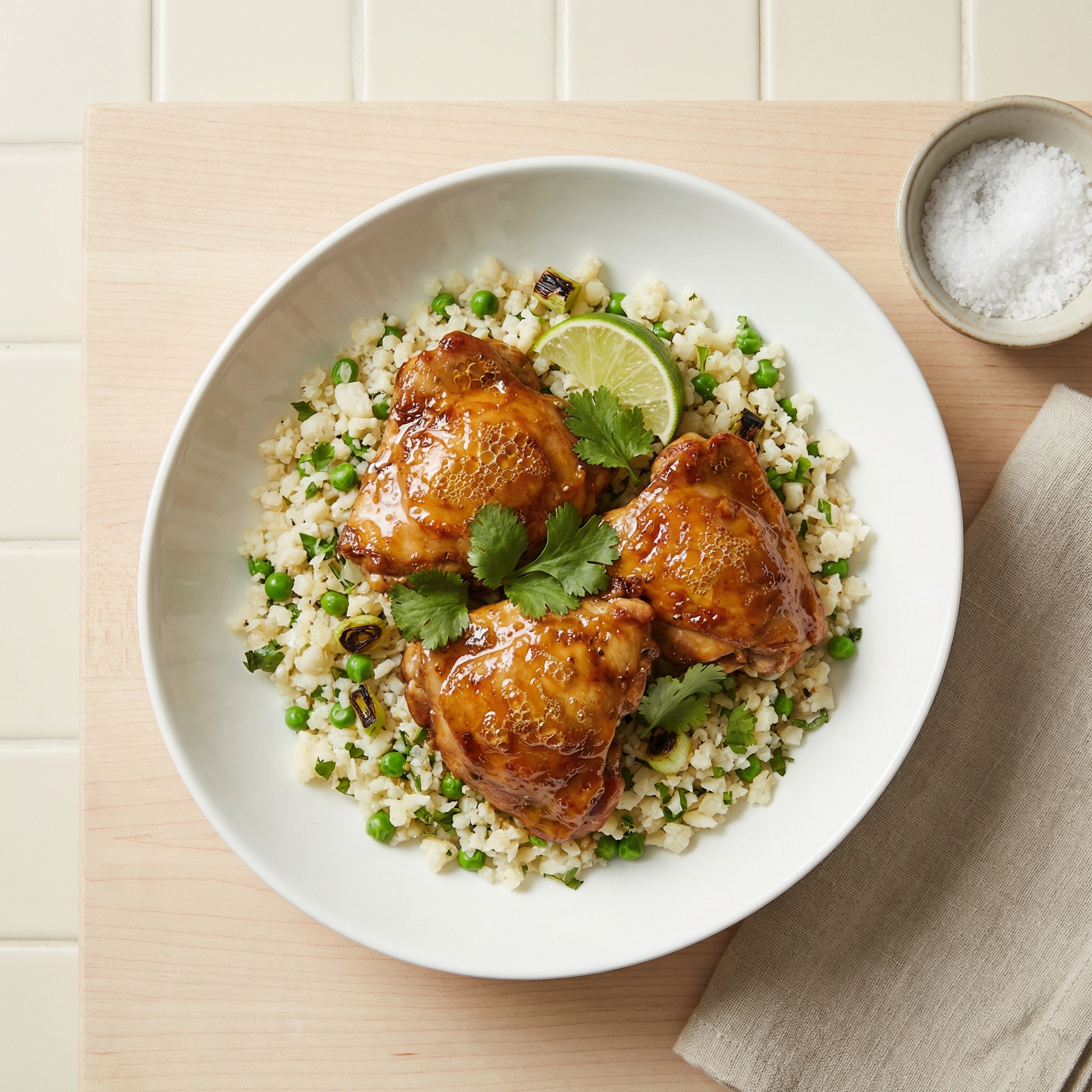 Sofrito Chicken and Cauliflower Rice