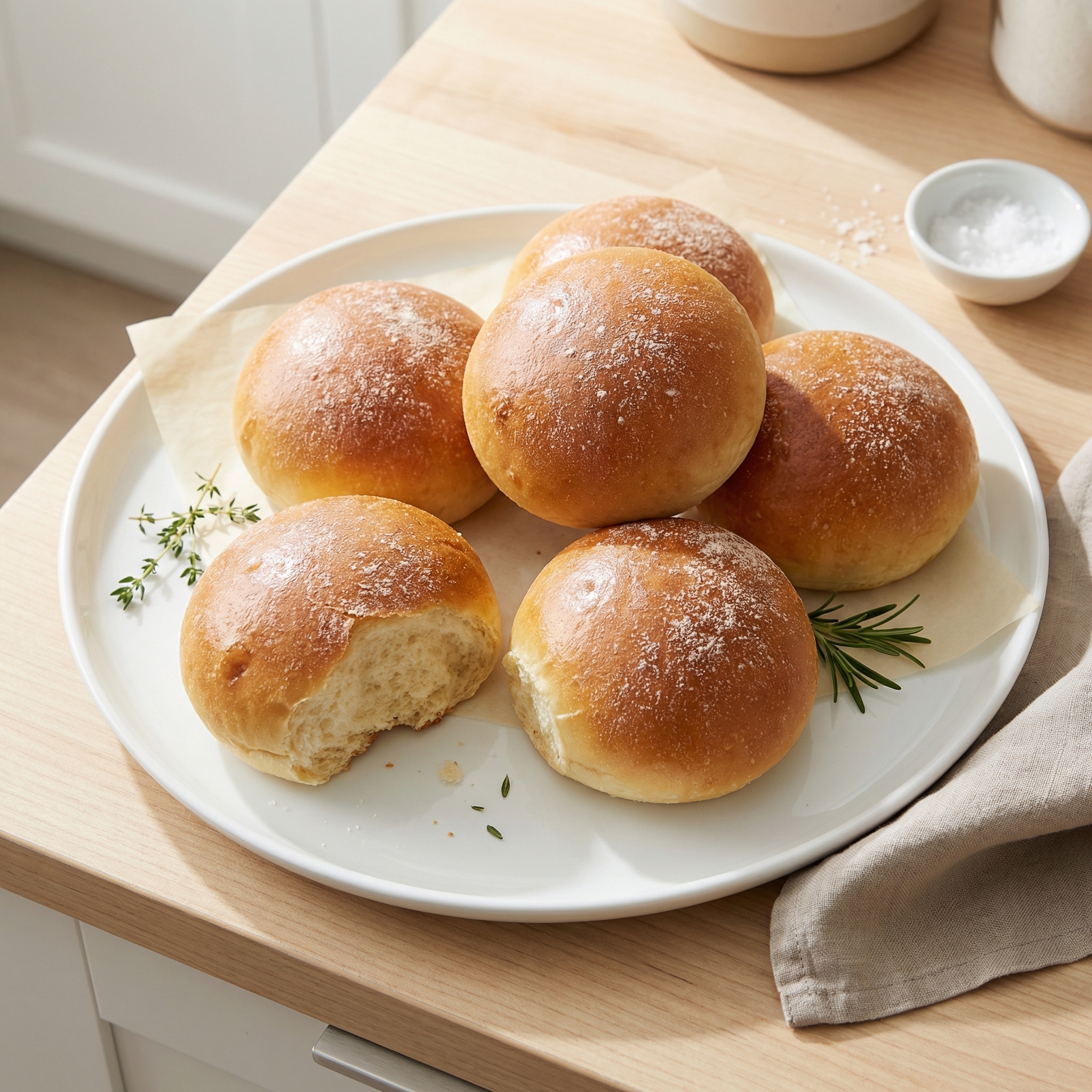 Pillow-Soft Homemade Hamburger Buns