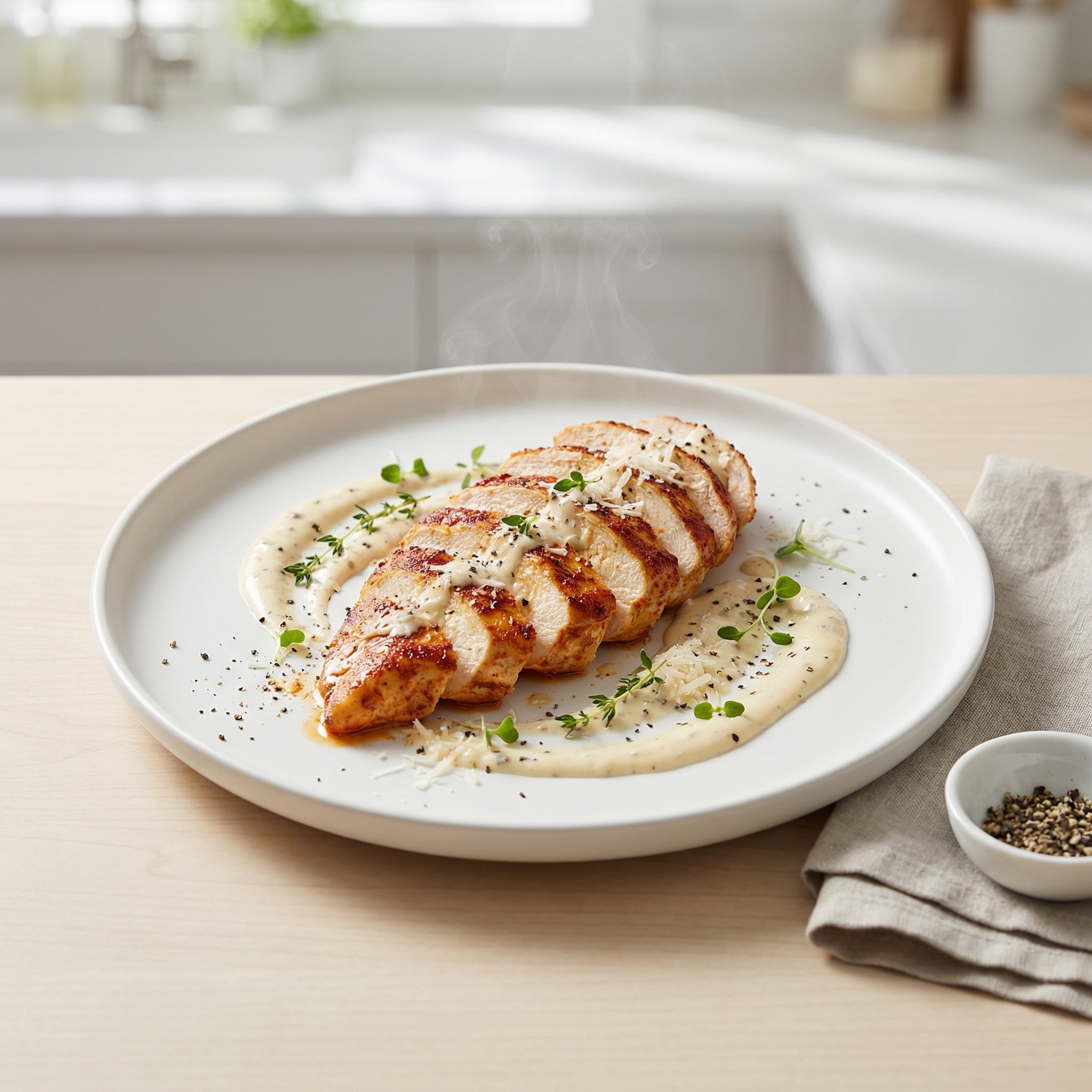 Cajun-Style Sous Vide Chicken Breasts with Creamy Pan Sauce