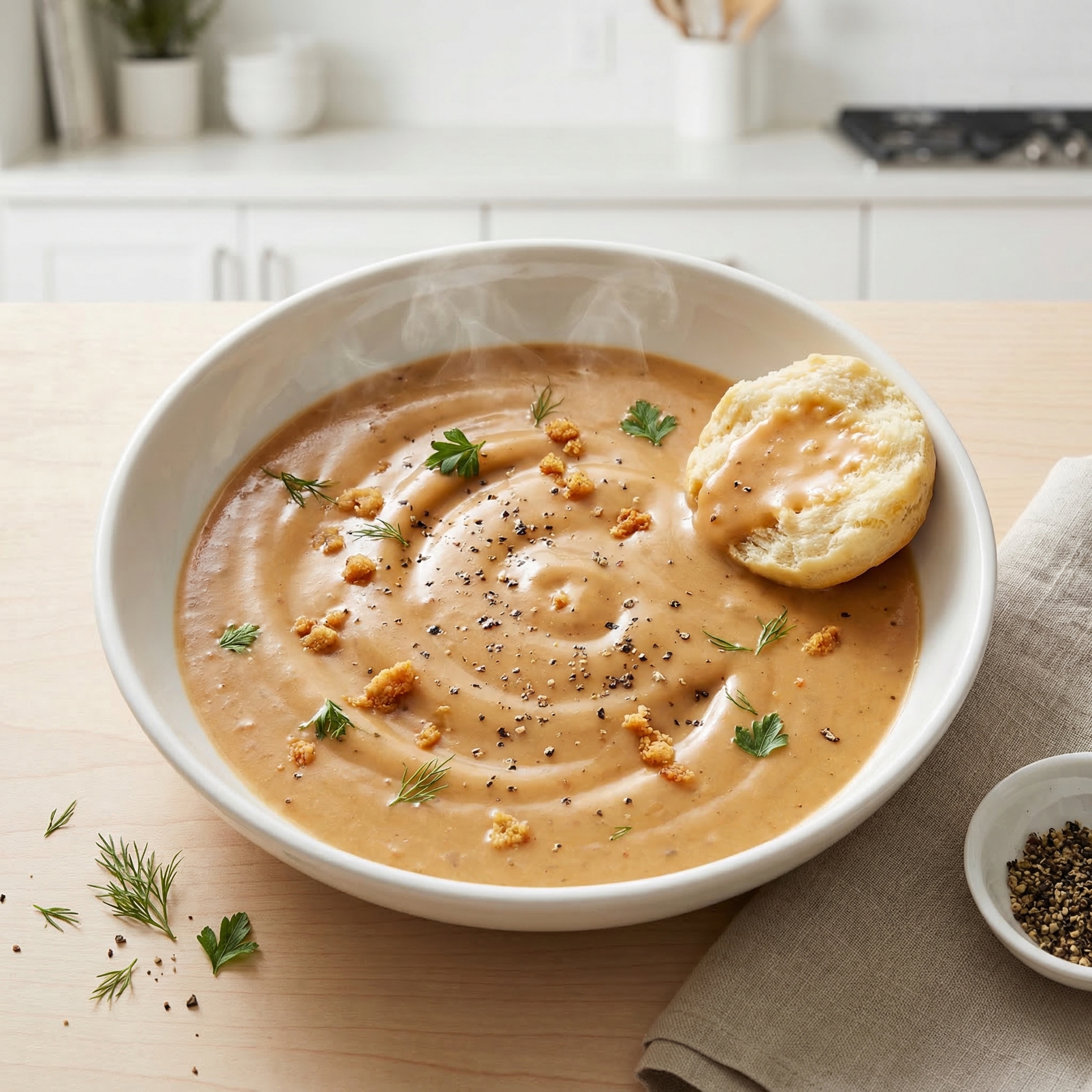 Classic Kentucky Bacon-and-Milk Gravy for Biscuits