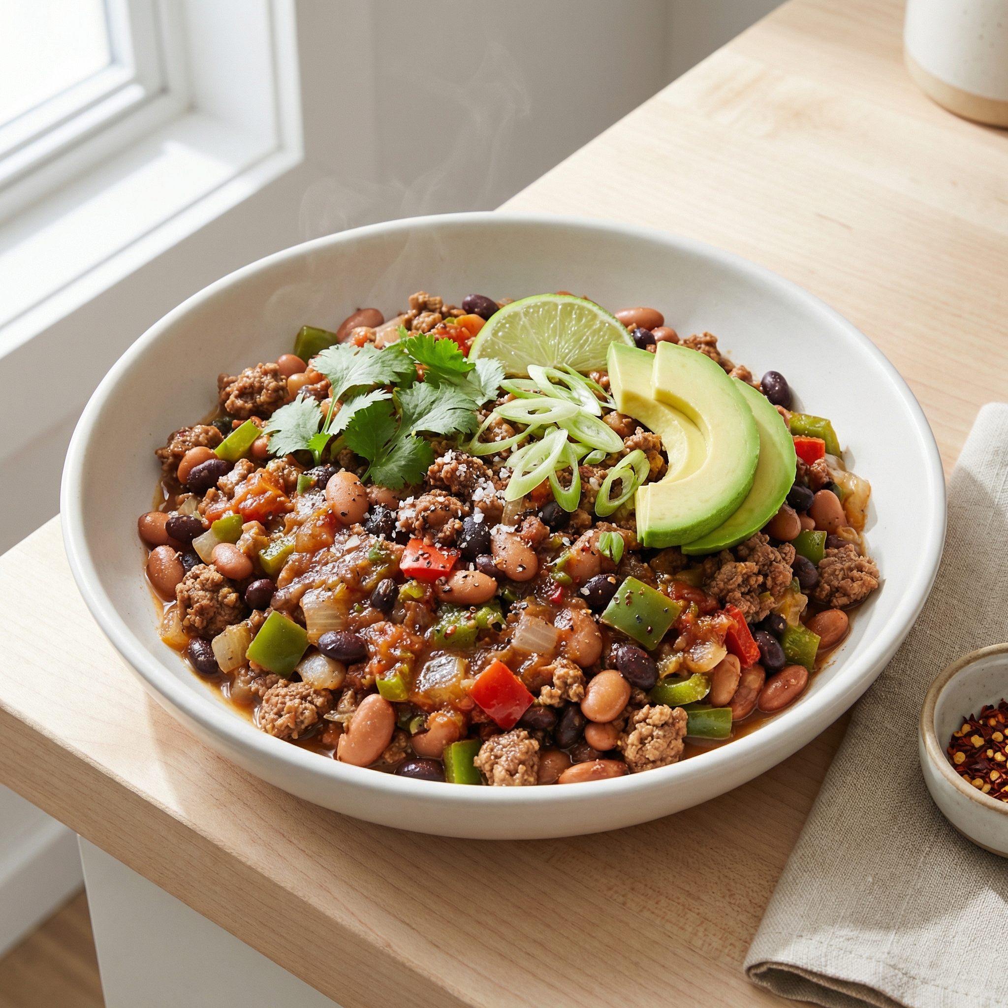 Southern Ground Beef and Bean Skillet