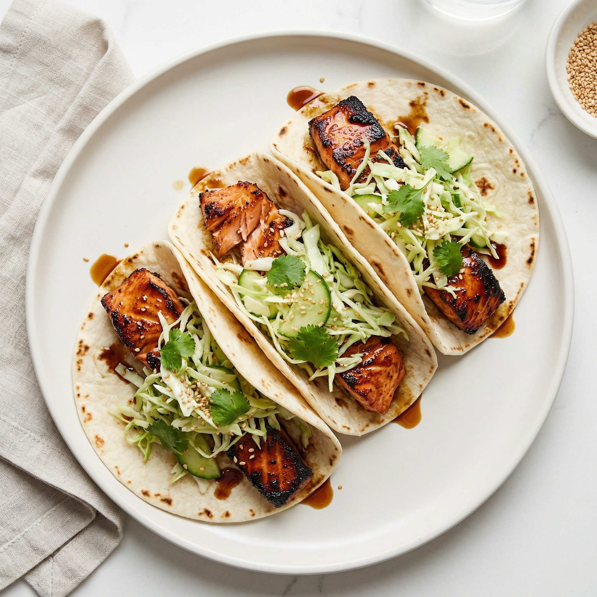 Char-Grilled Salmon Street Tacos