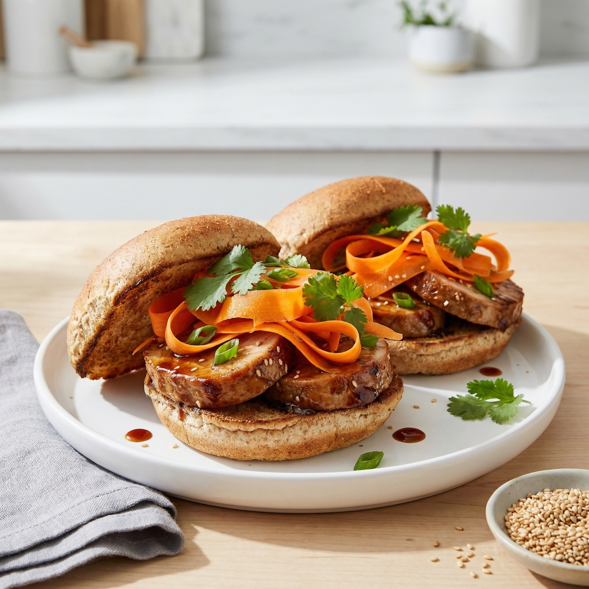 Soy-Glazed Pork Tenderloin Sandwiches