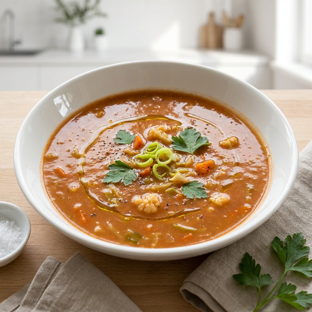 Spanish Vegetable and Garlic Soup