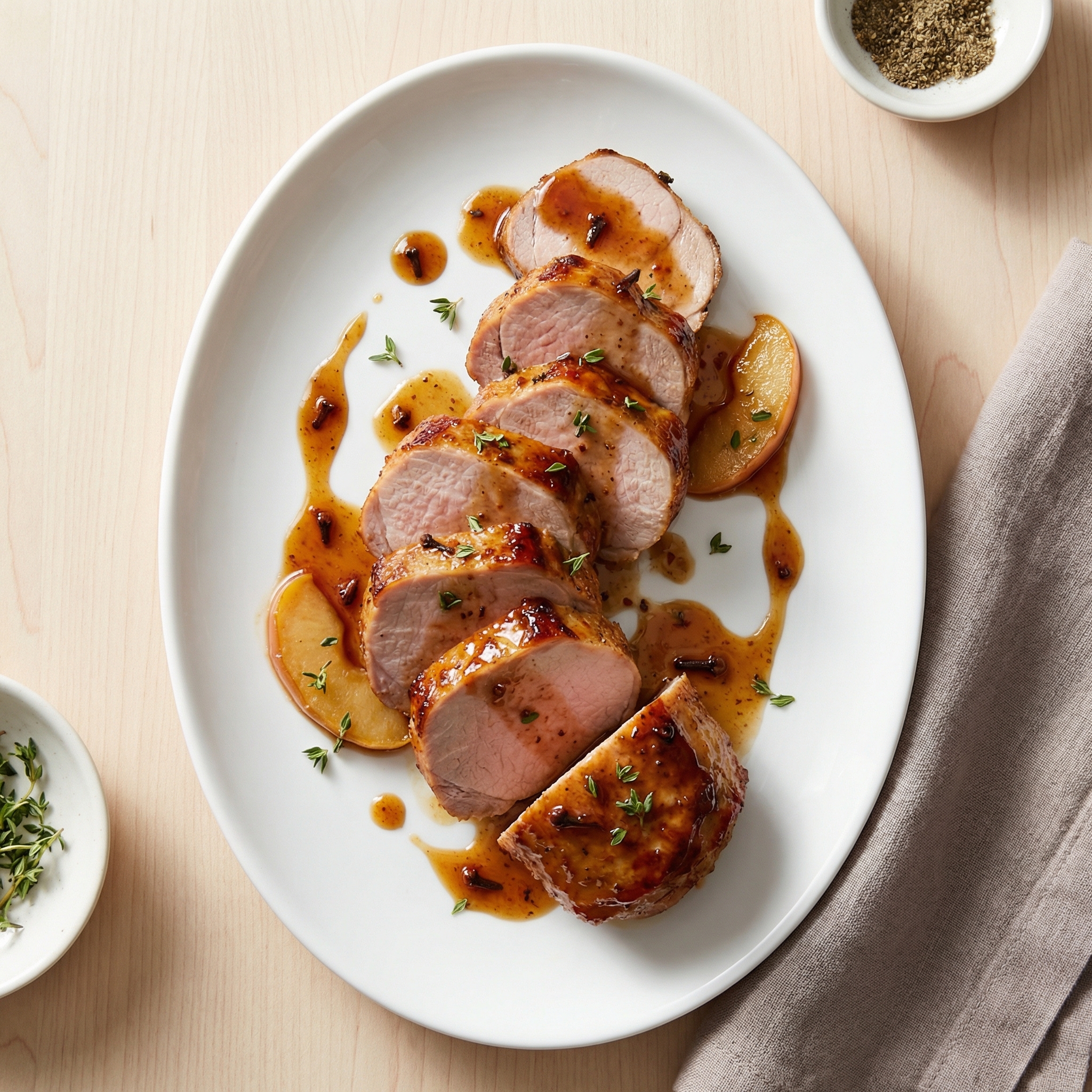 Pork Loin with Spiced Apple Butter Glaze