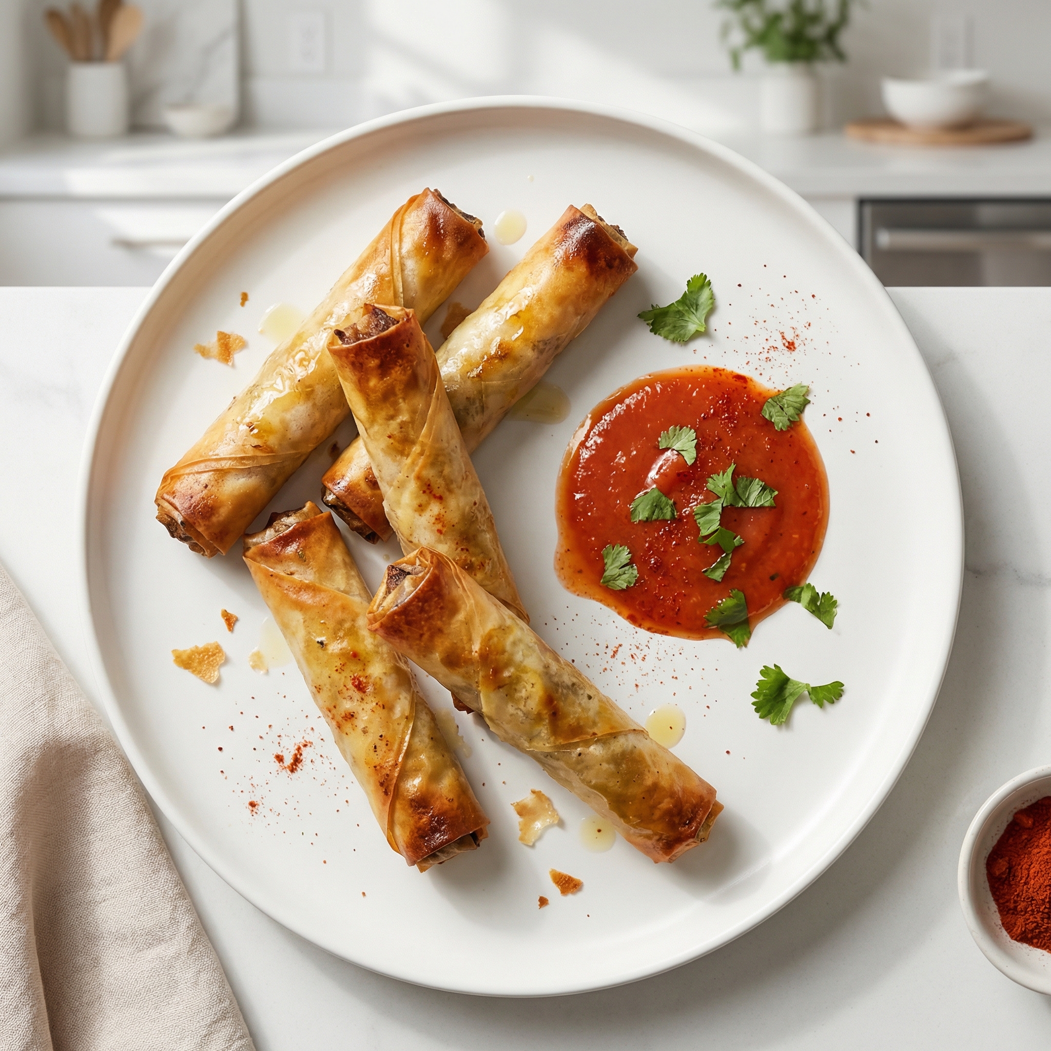 Spiced Moroccan Beef Phyllo Cigars