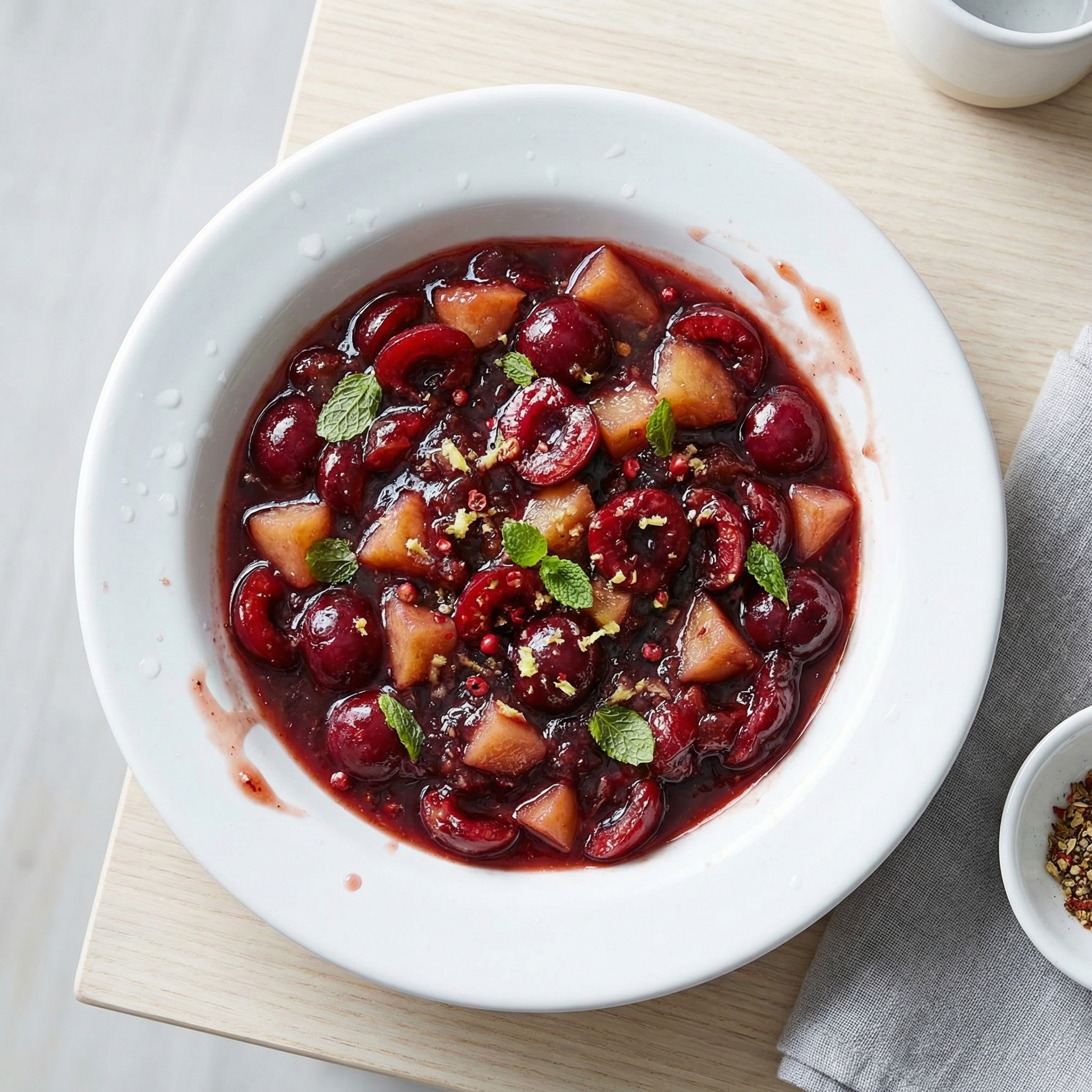 Spiced Cherry Chutney with Ginger