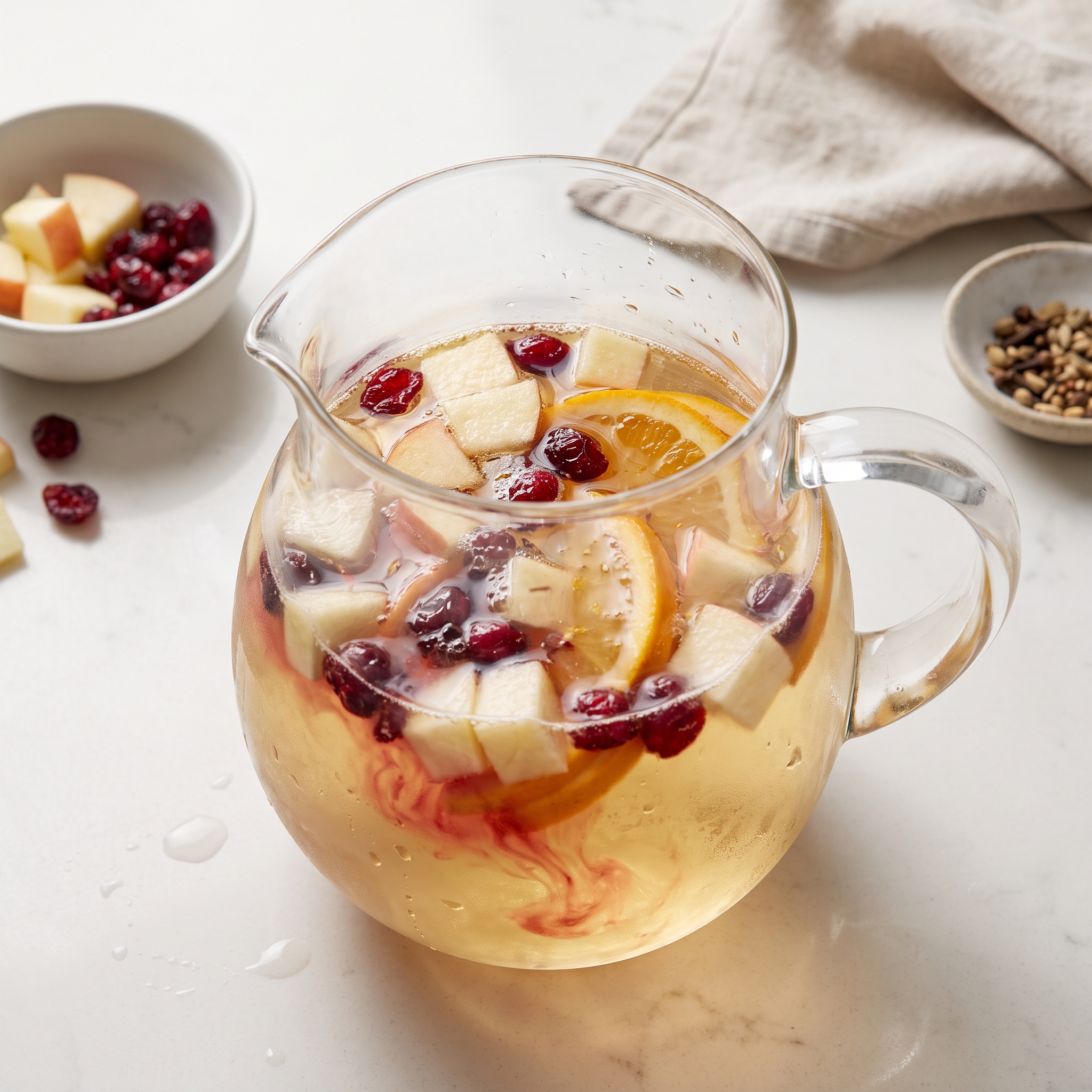 Spiced Cranberry-Apple White Wine Punch