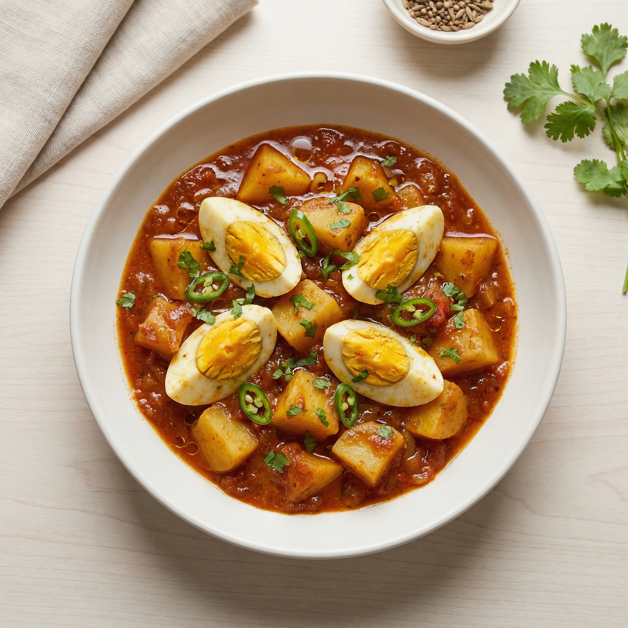 Curried Eggs with Potatoes