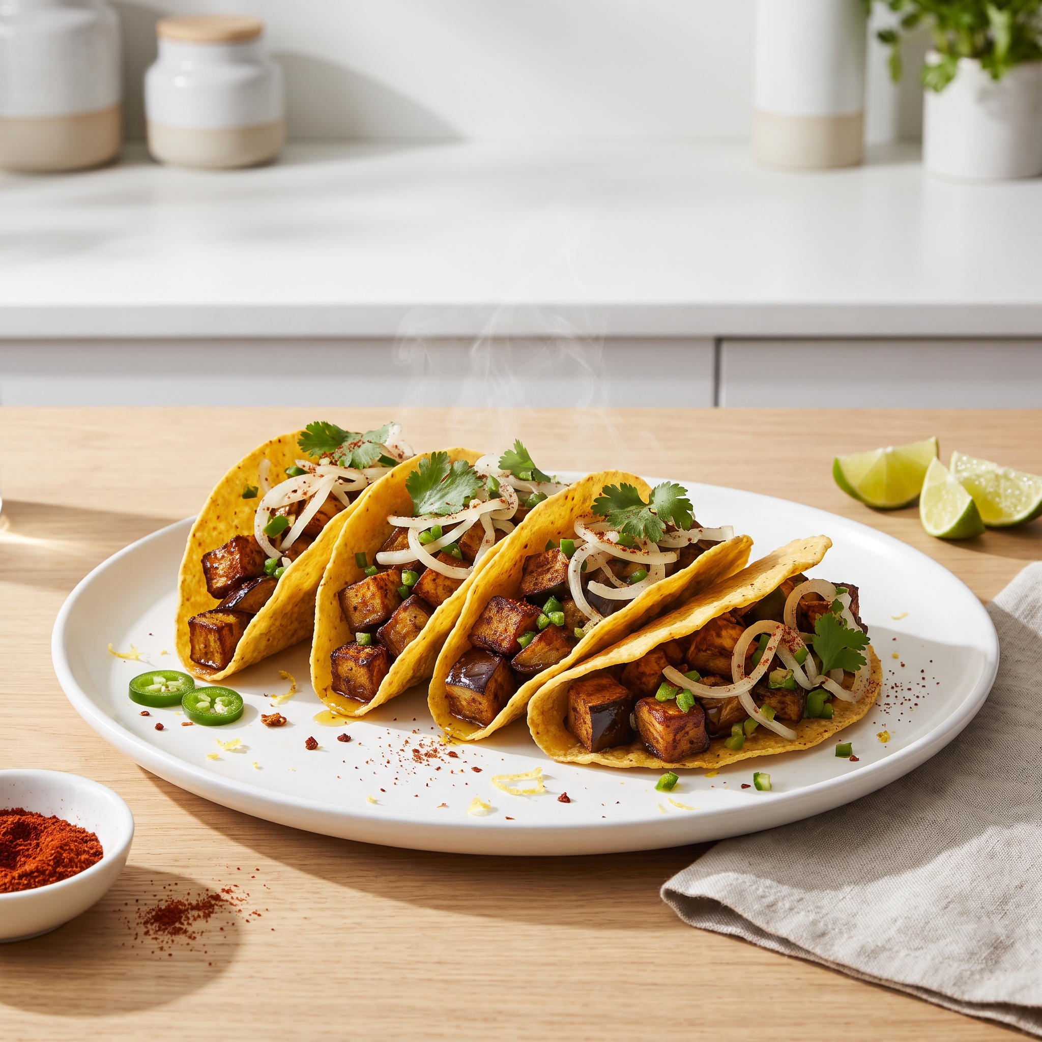 Spiced Eggplant Street Tacos